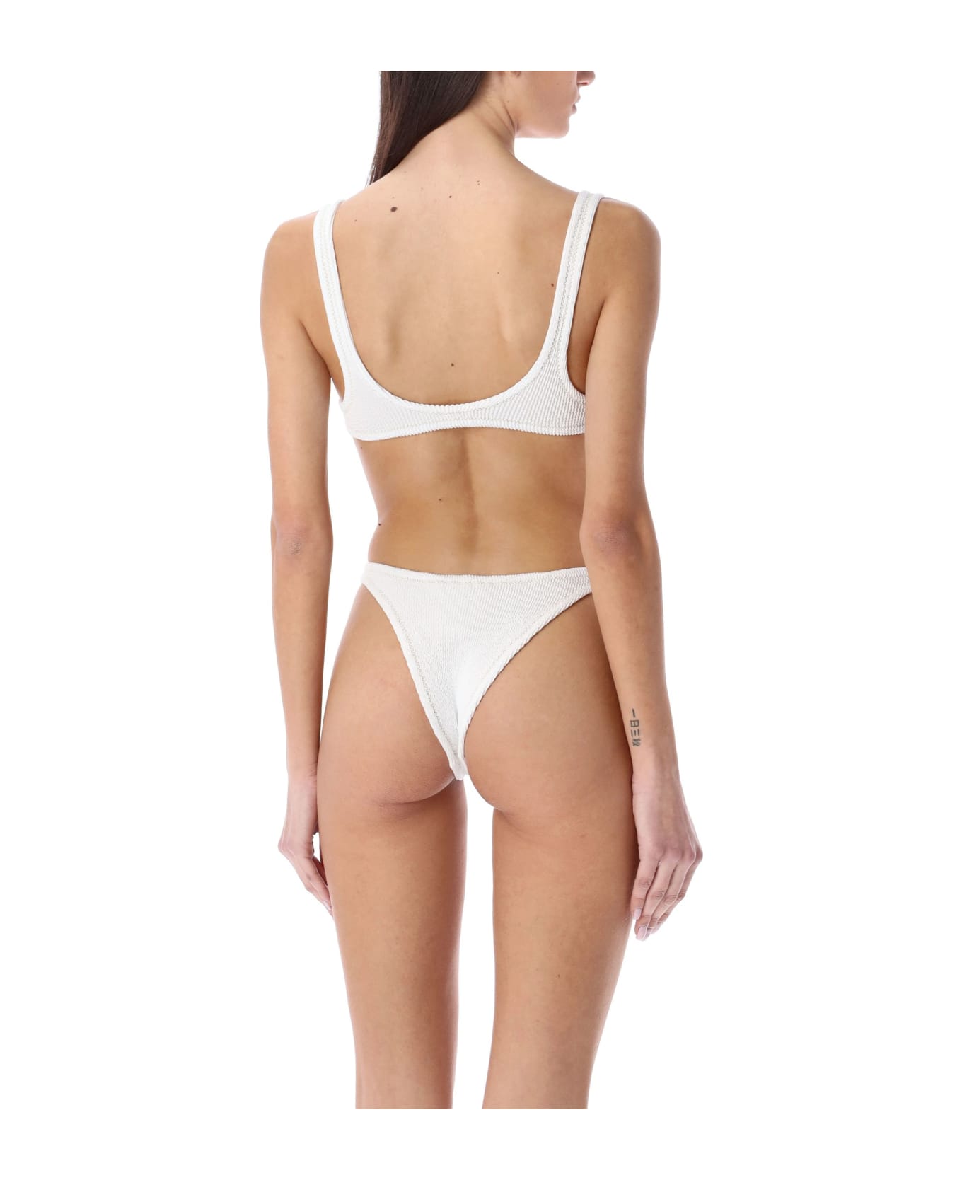 Reina Olga Augusta Scrunch Swimsuit - WHITE