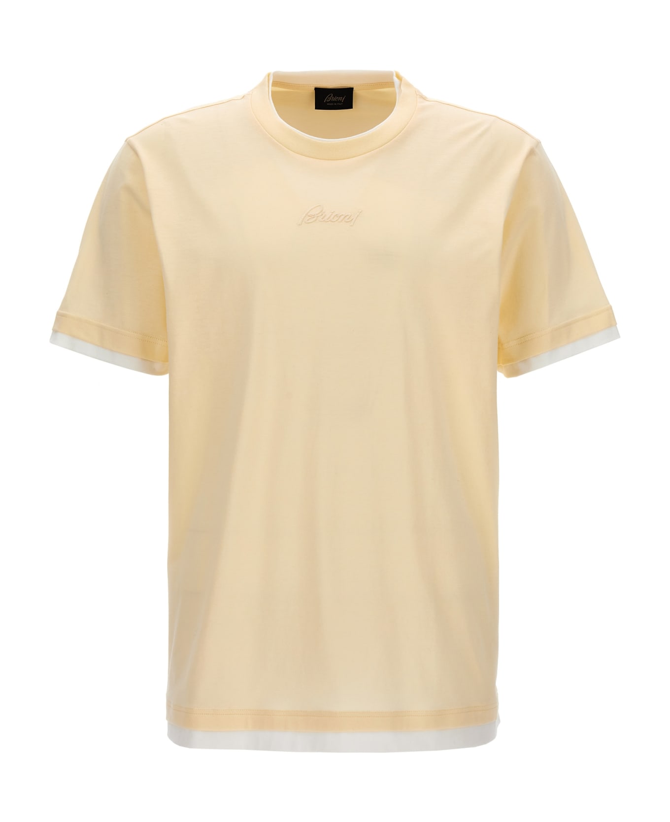 Brioni Logo Embroidery T-shirt - White