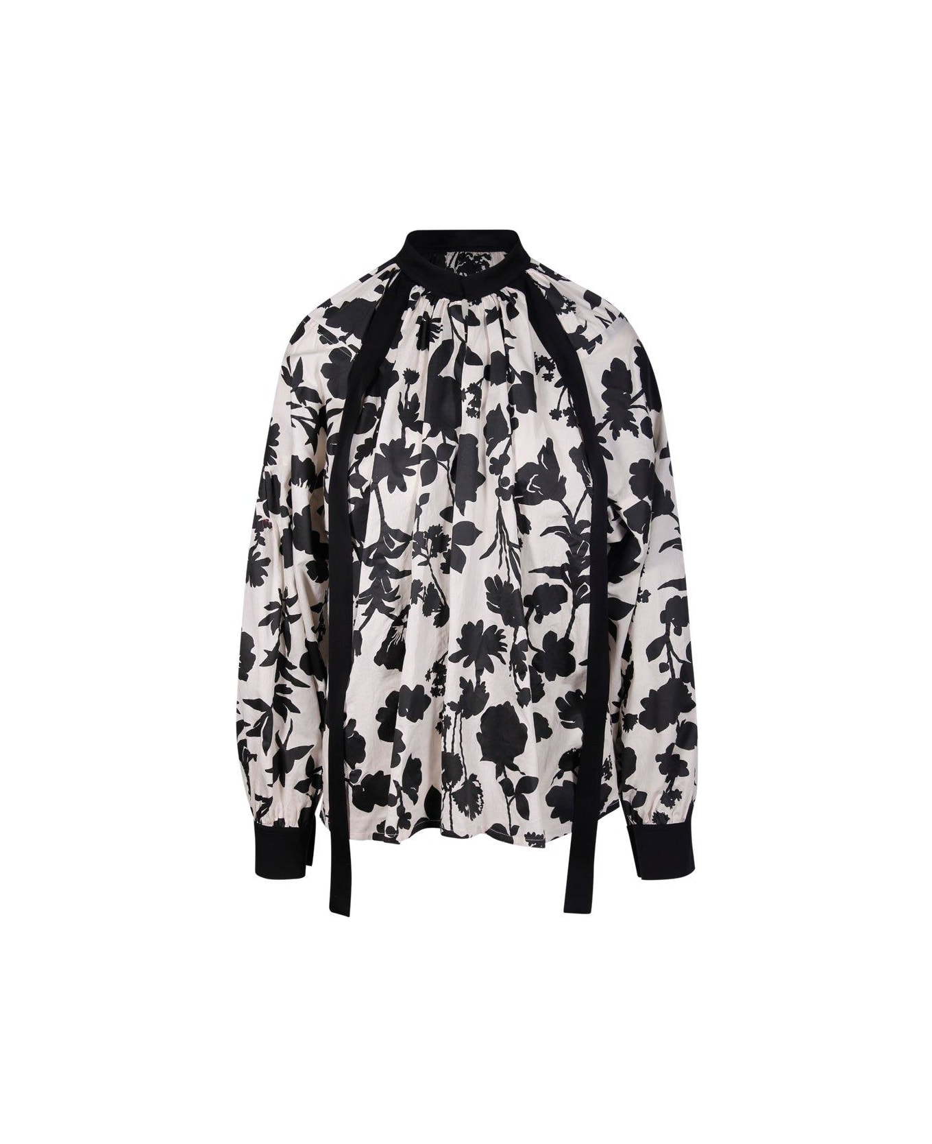 Max Mara Floral Printed Long-sleeved Top - Non definito