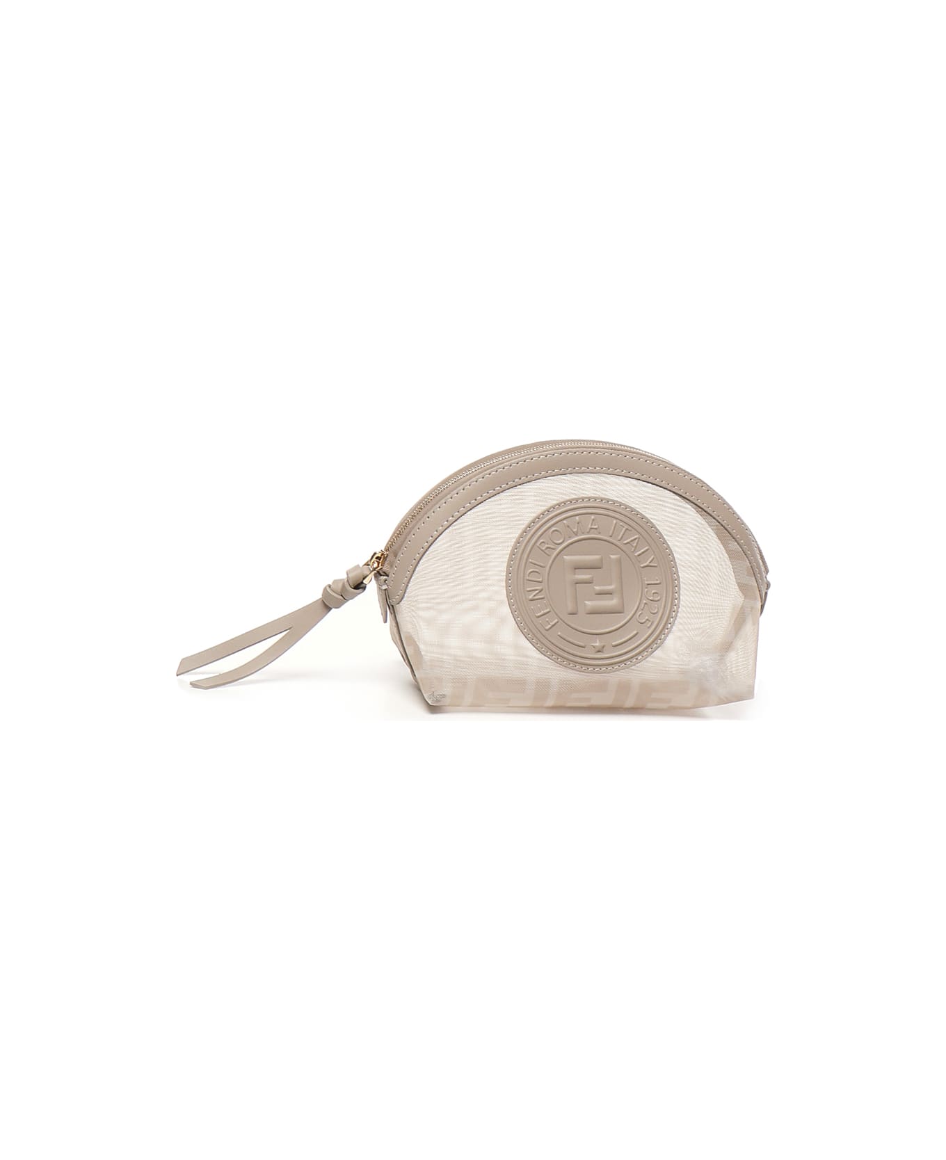 Fendi Pouch Beauty Medium Ff Jacquard - SAND/TAUPE