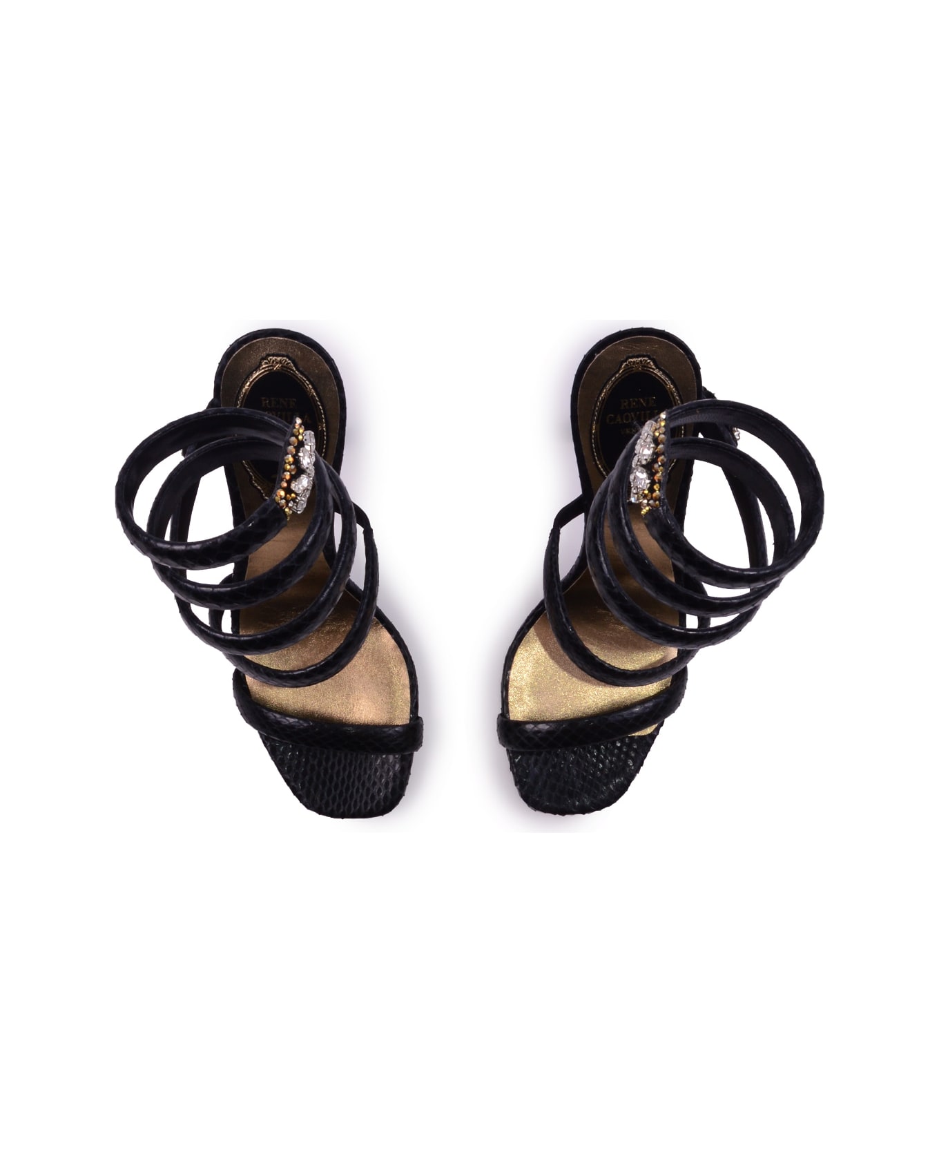 René Caovilla Heel Sandals - Black