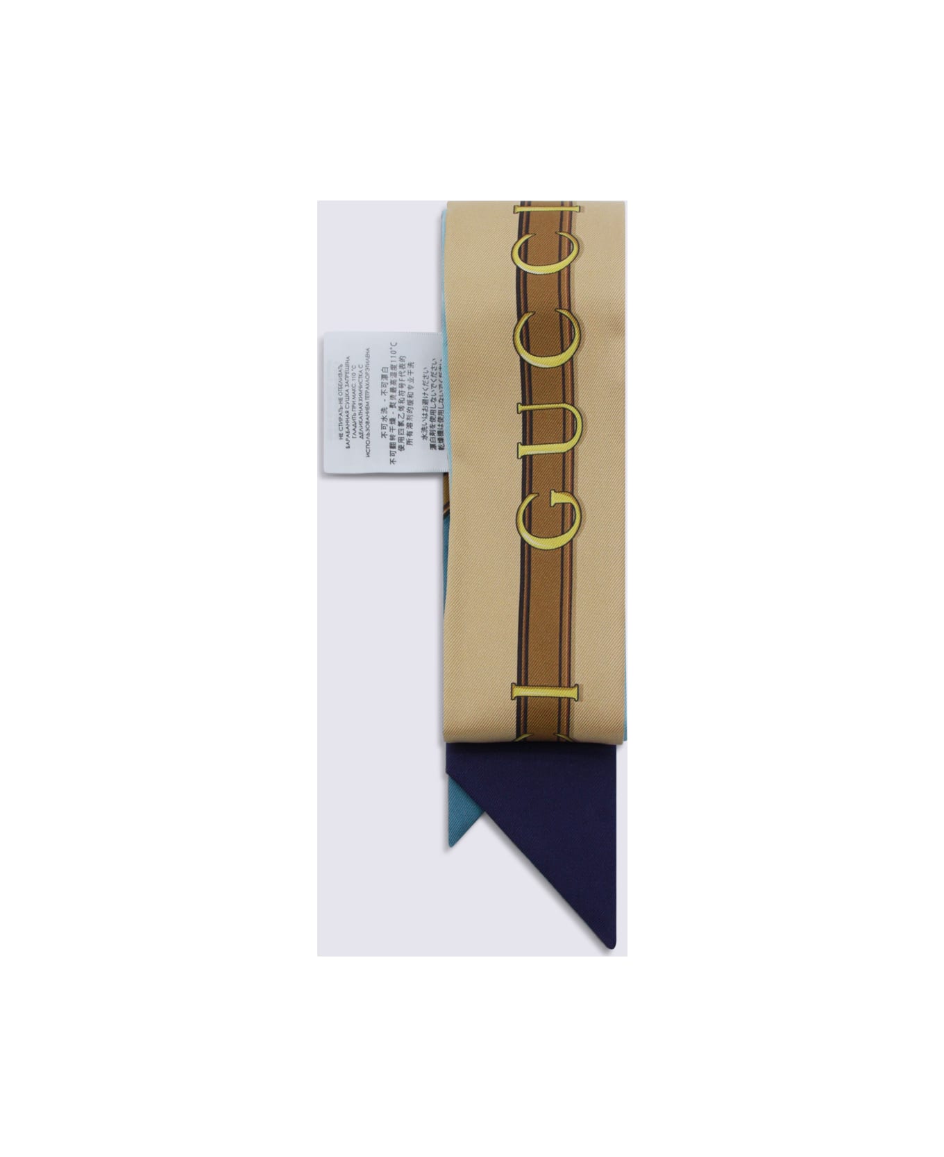 Gucci Blue Silk Scarf - BLUE