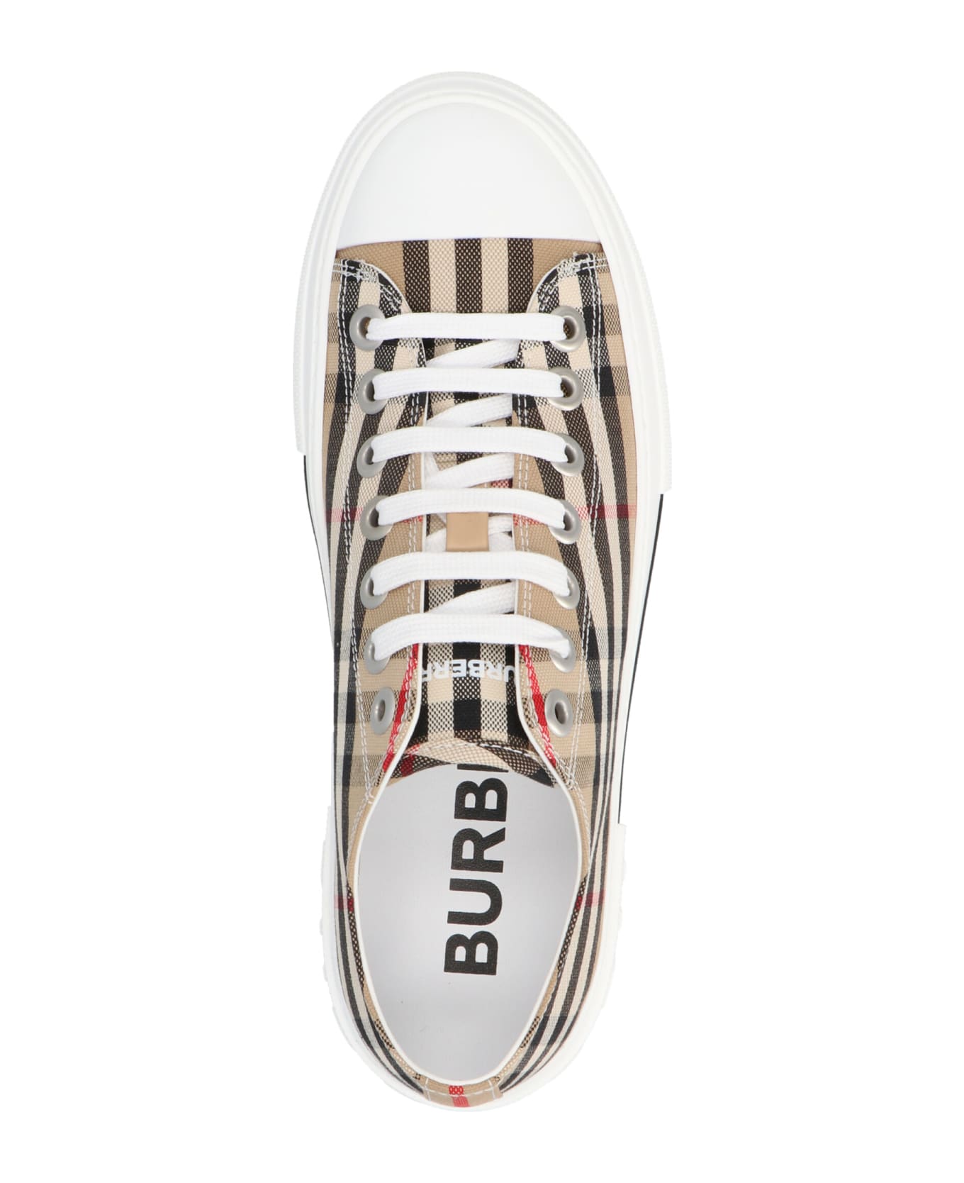 Burberry Check Sneakers - Beige