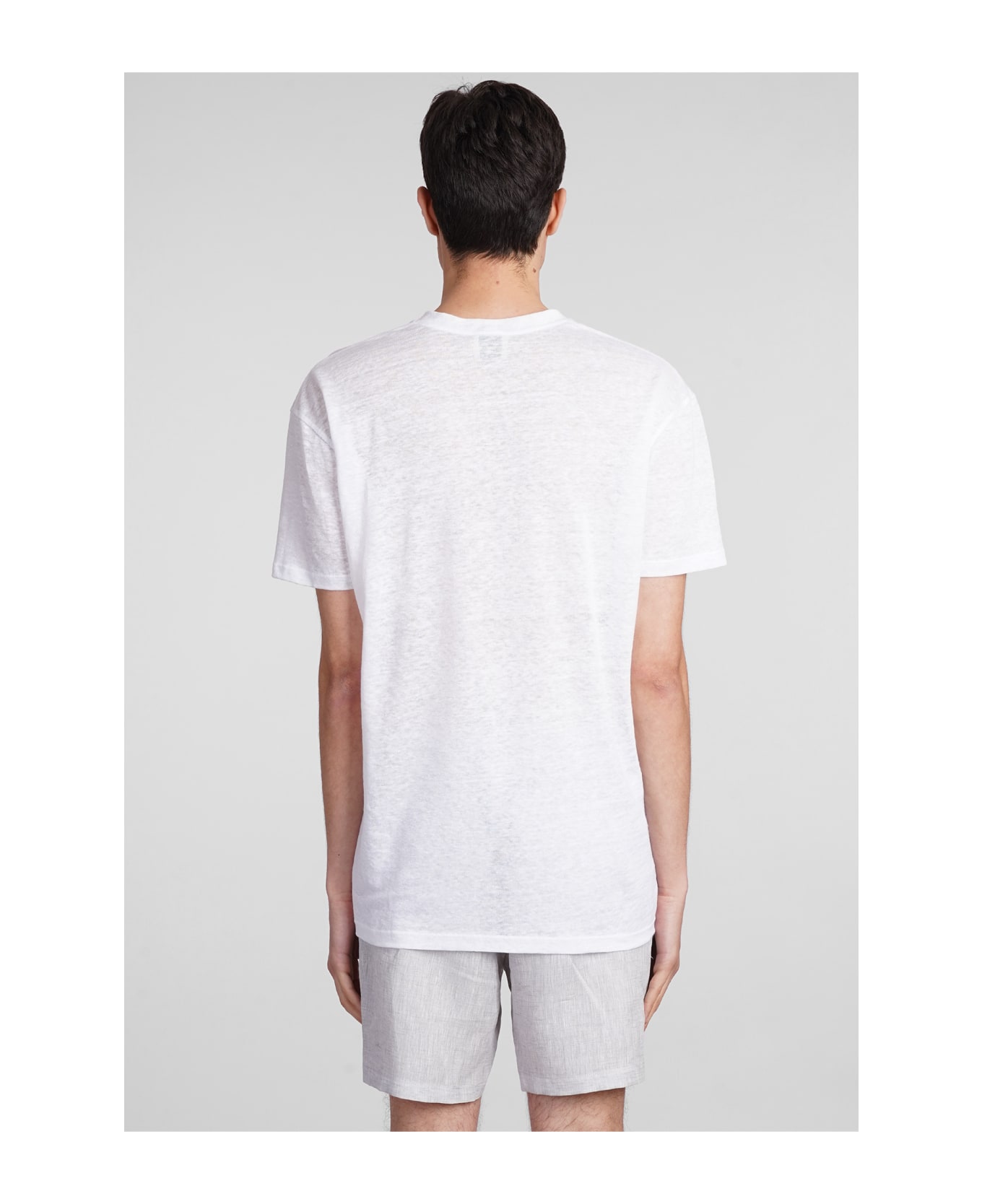Holy Caftan Theo Jl T-shirt In White Linen - white シャツ