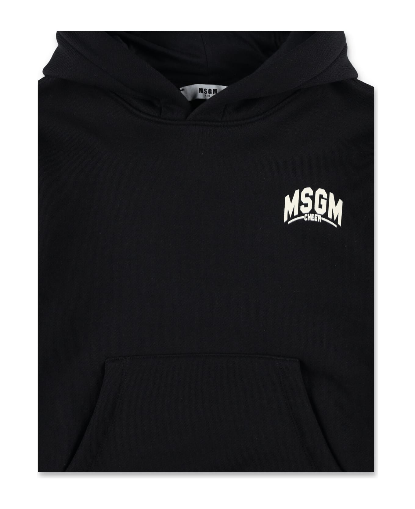 MSGM Back Logo Hoodie - Nero