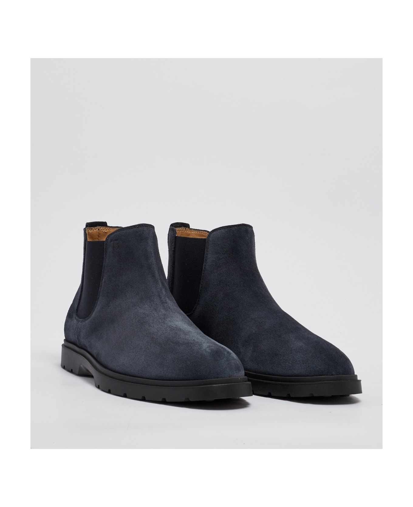 Tod's Suede Boots With Rubber Nubs - BLU