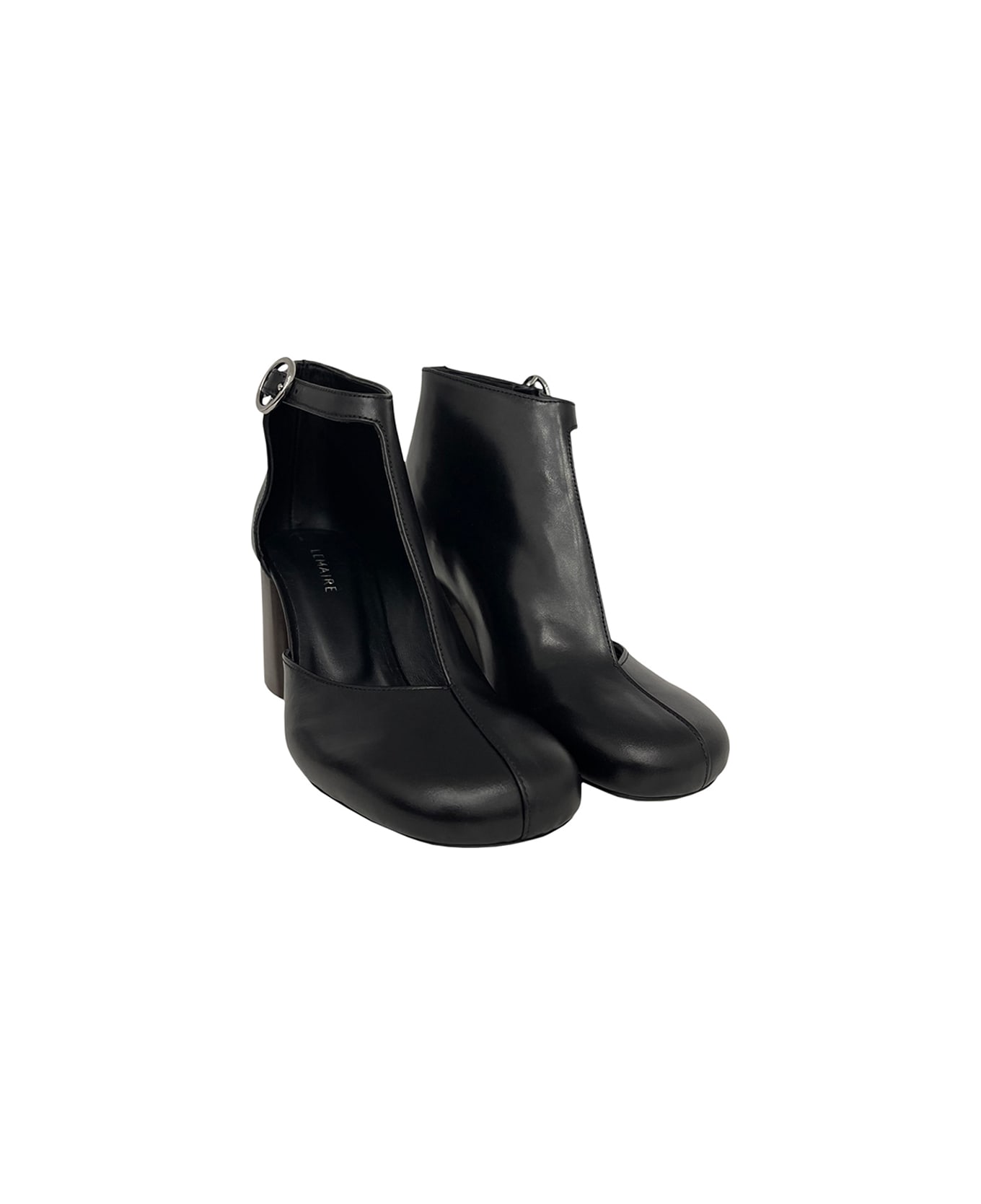 Lemaire Cut Out Ankle Boots - Black