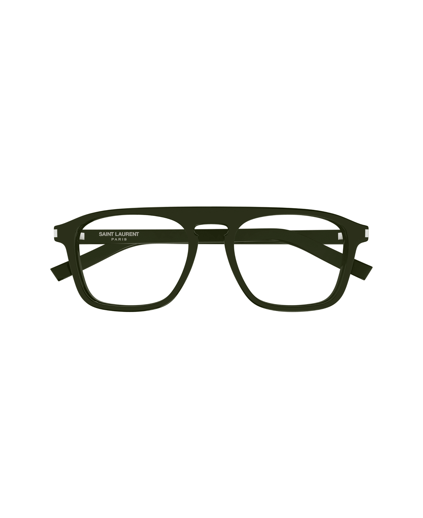 Saint Laurent Eyewear Saint Laurent Sl 157 Linea Corner Angle 011 Green Transparent Glasses - Verde