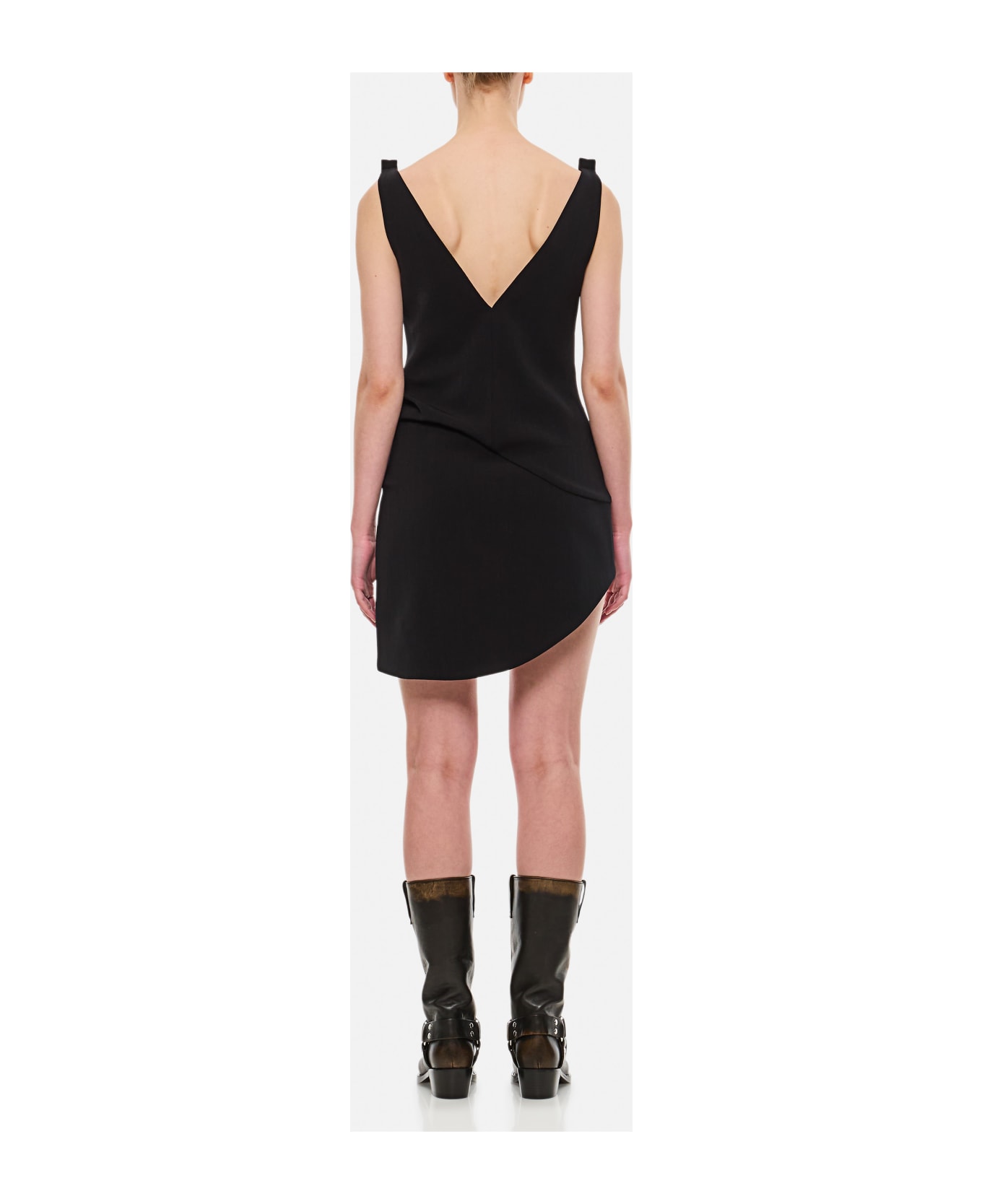 J.W. Anderson V-neck Sleaveless Mini Dress - Black