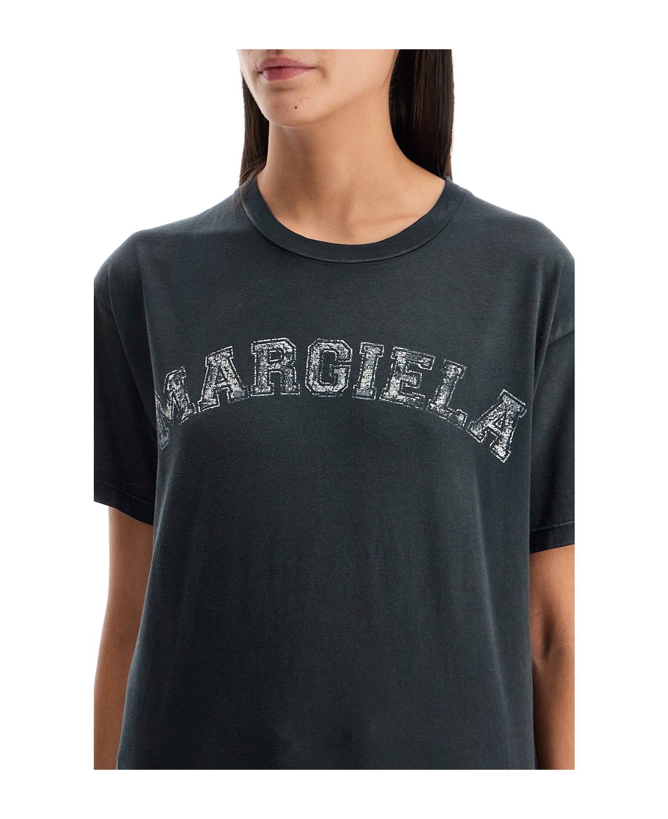 Maison Margiela Logo T-shirt - WASHED BLACK (Grey)