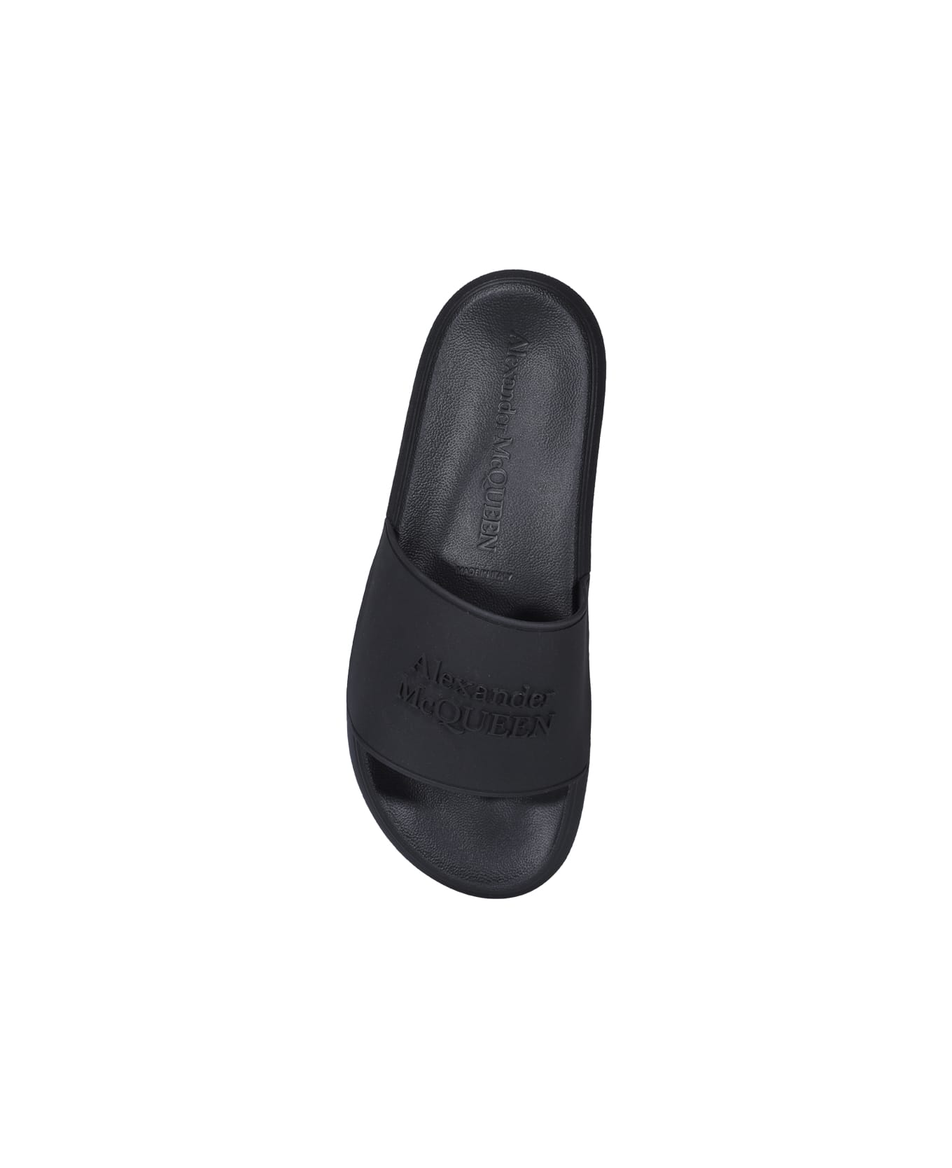 Alexander McQueen Logo Slide Sandals - Nero