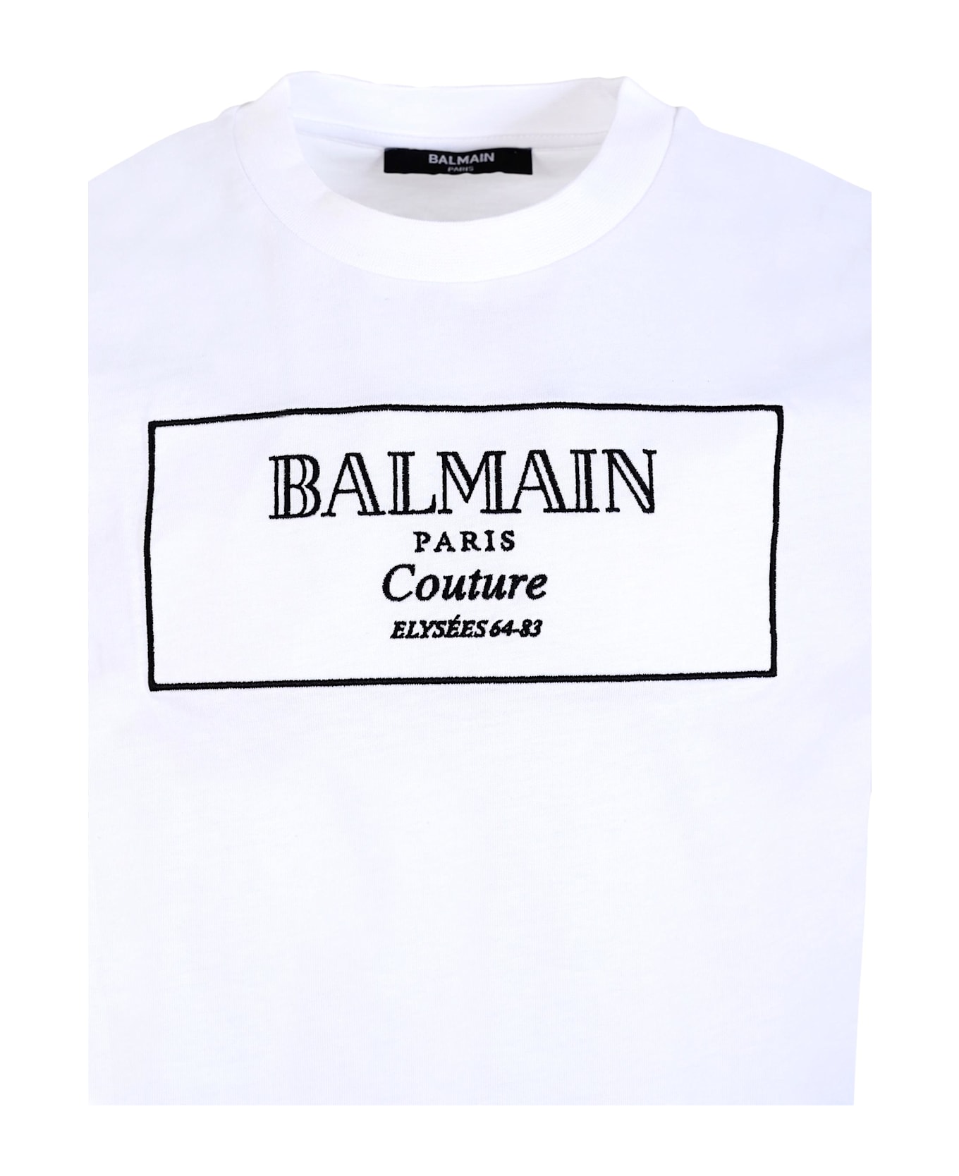 Balmain White T-shirt For Kids With Logo - WHITE