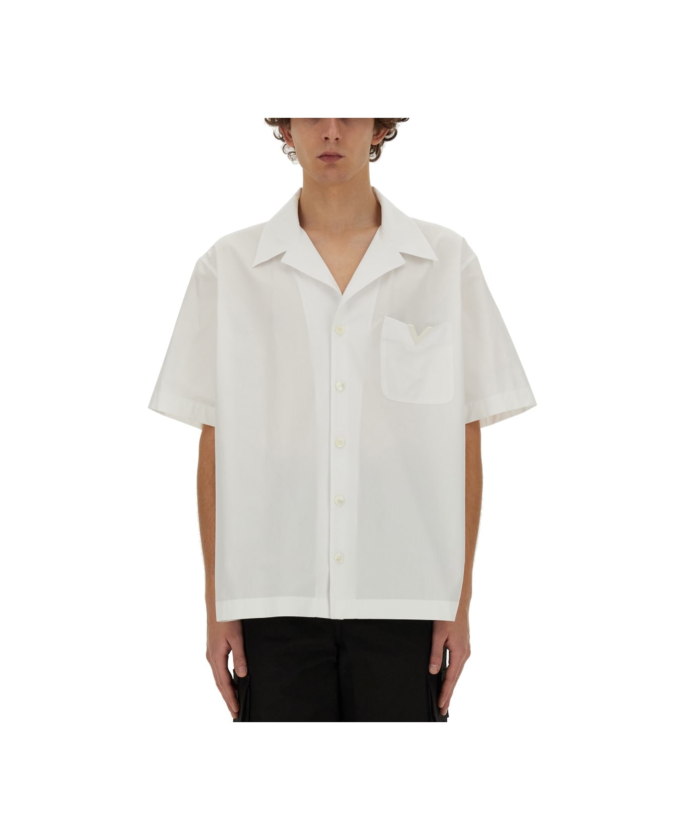 Valentino Bowling Shirt - WHITE