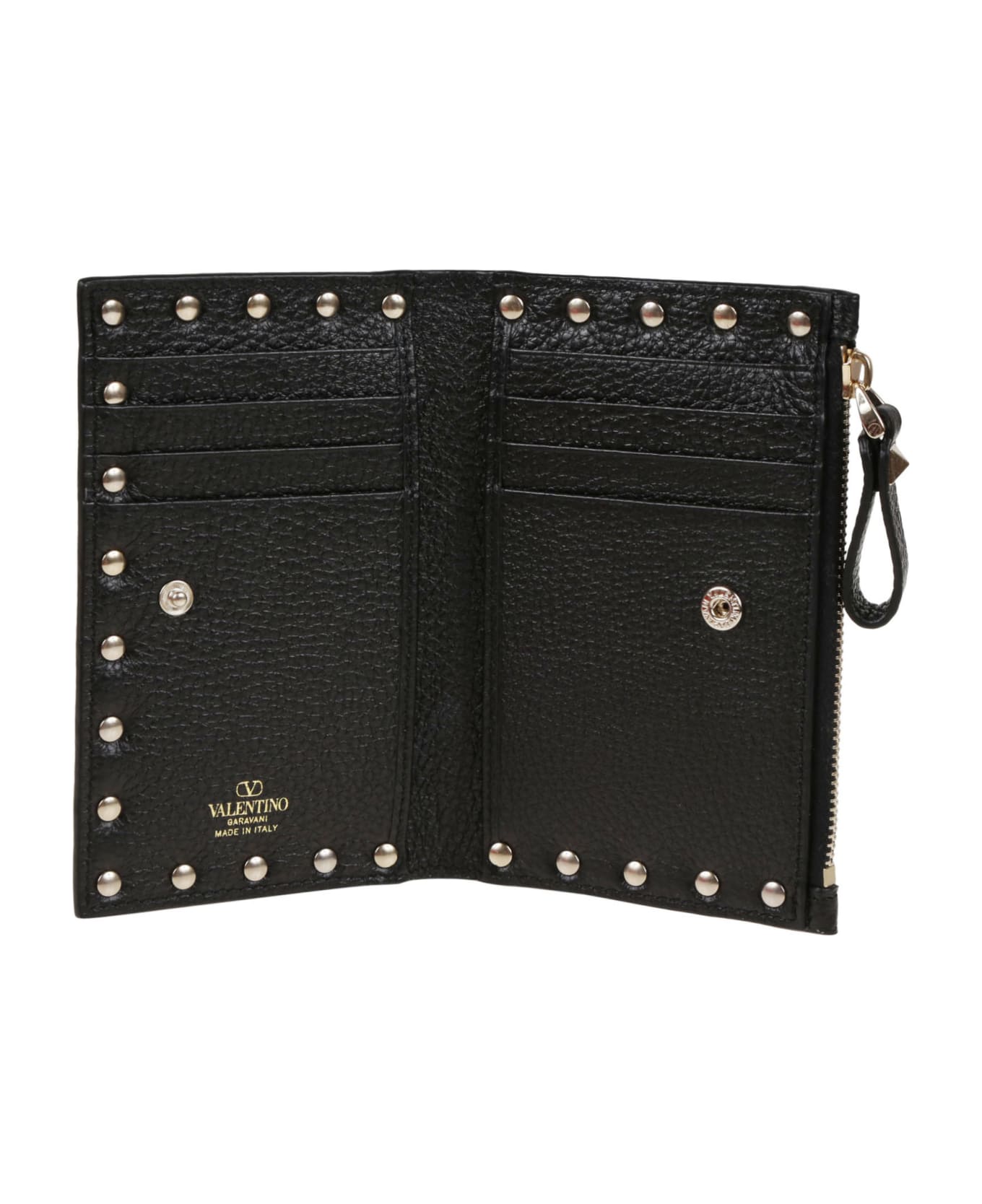 Valentino Garavani Coin Purse/card Case Rockstud - No Nero