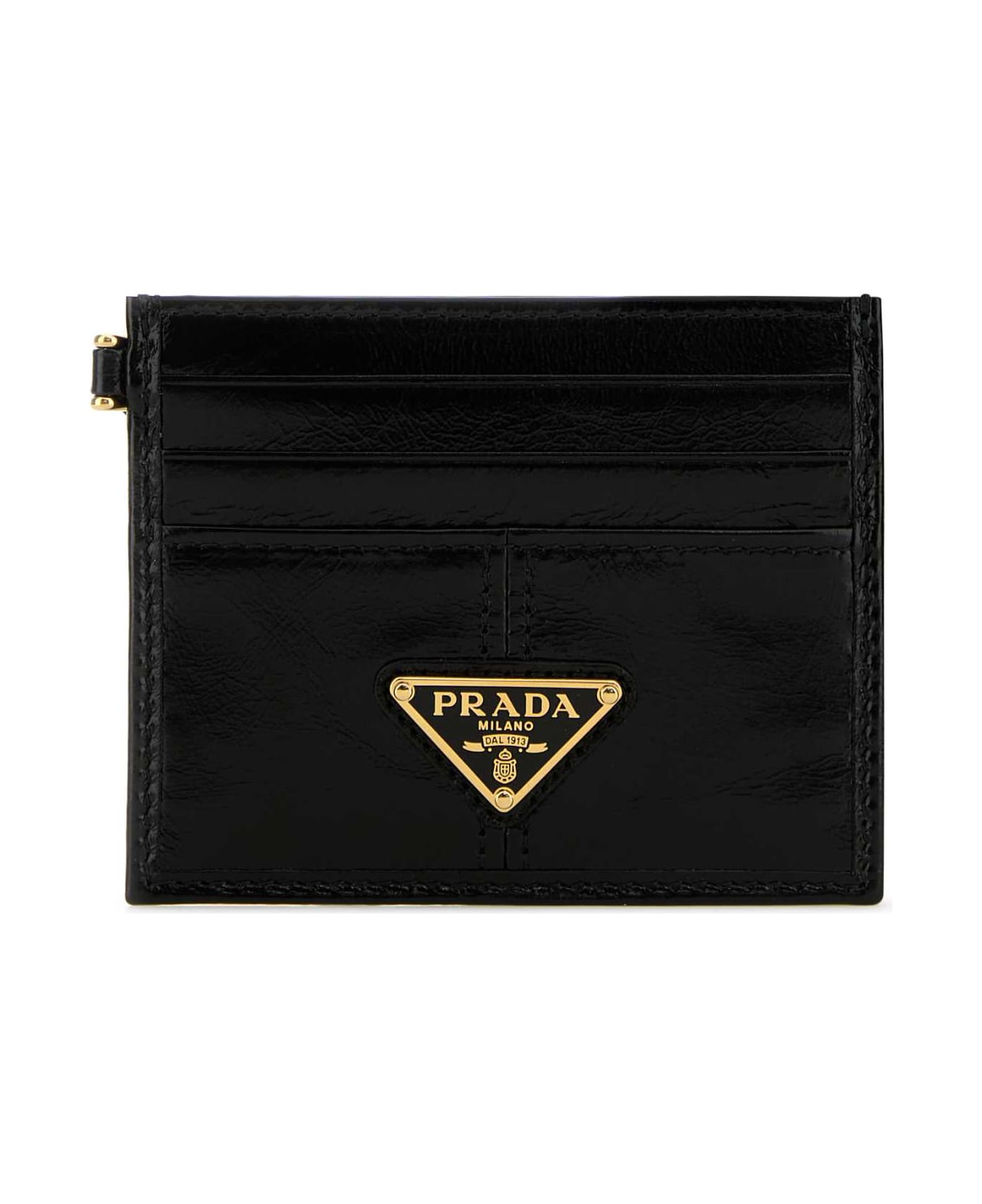 Prada Black Leather Card Holder - NERO
