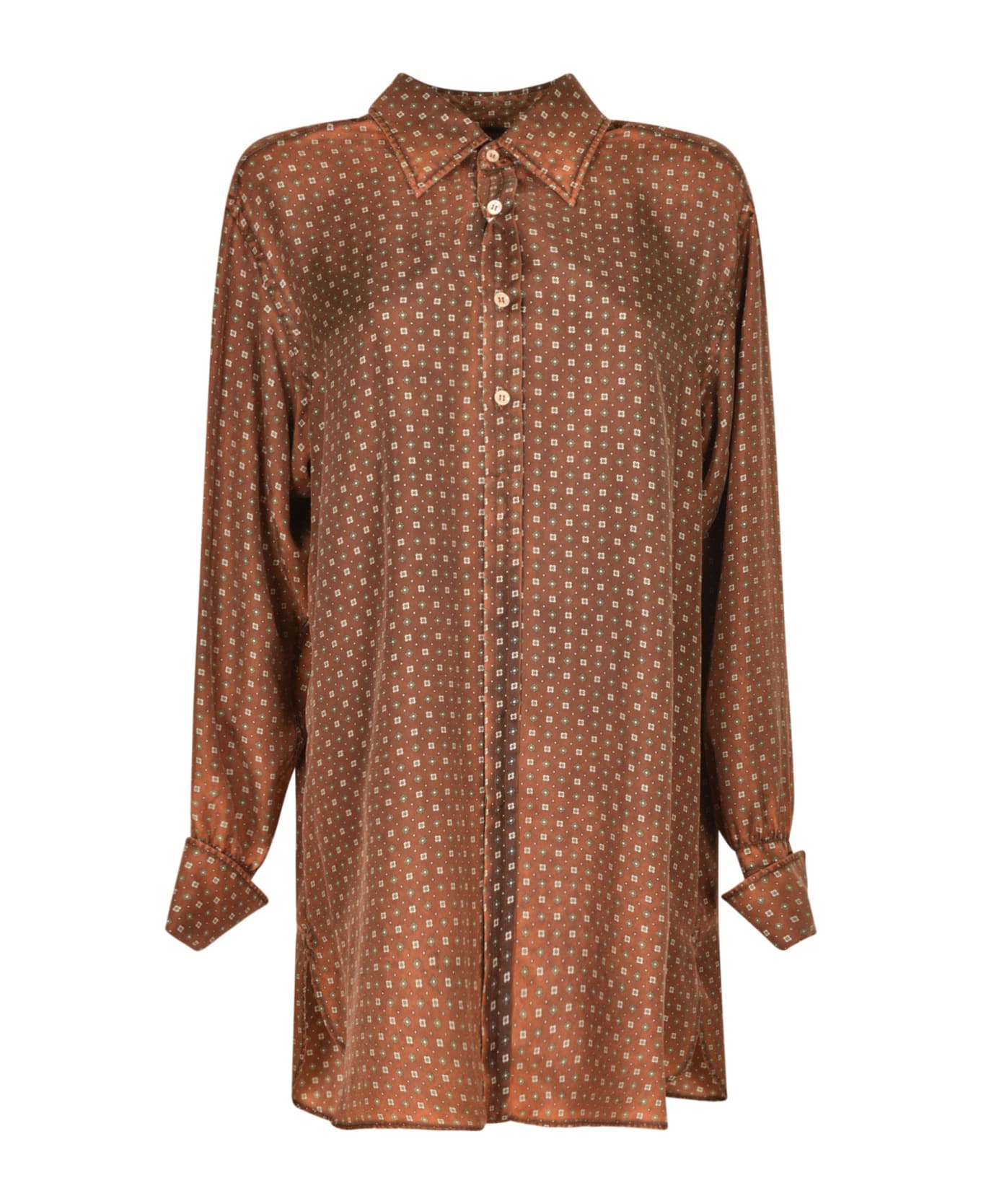 Maison Margiela All-over Printed Oversize Shirt - F Orange