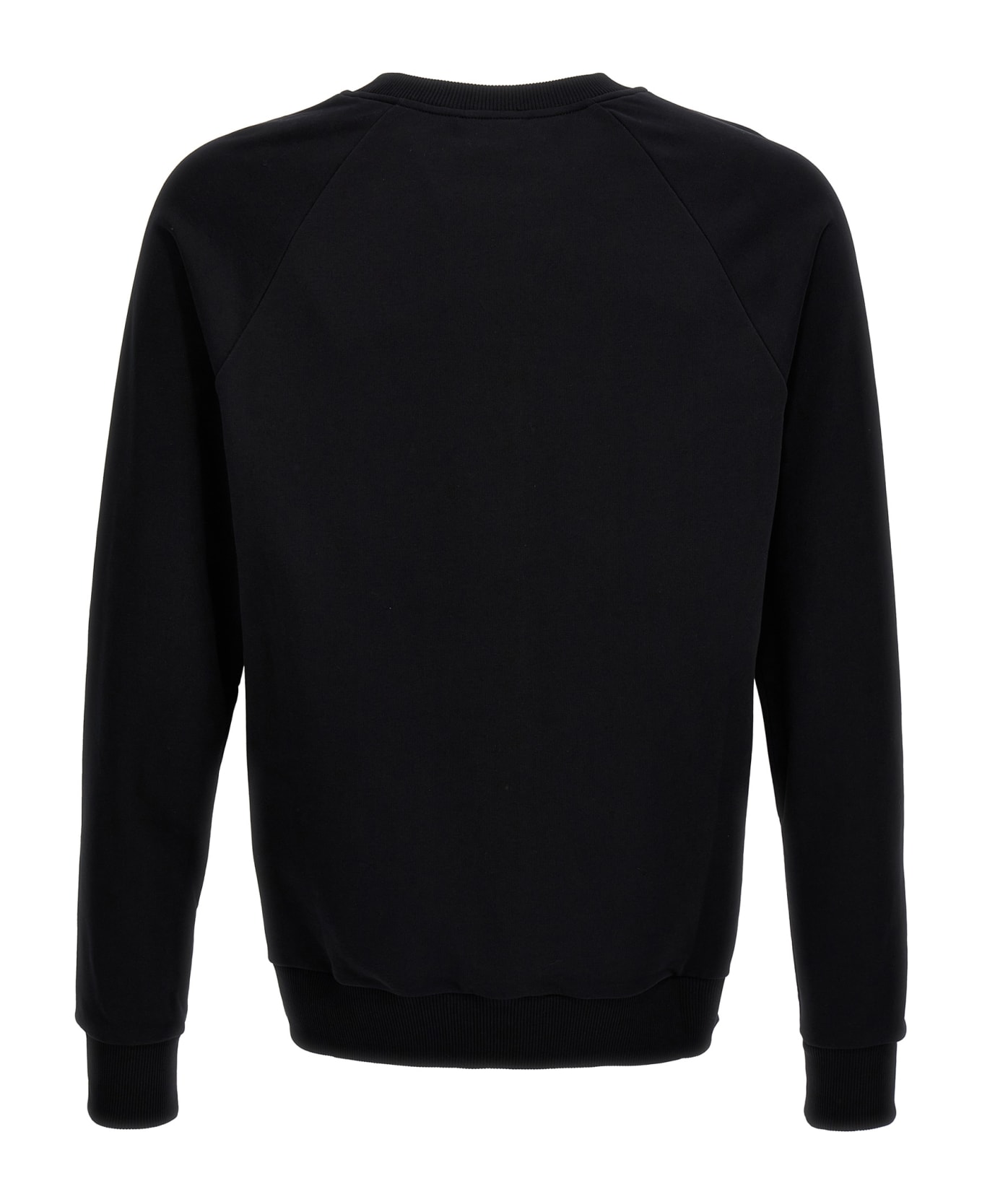 Balmain Flocked Logo Sweatshirt - Black フリース