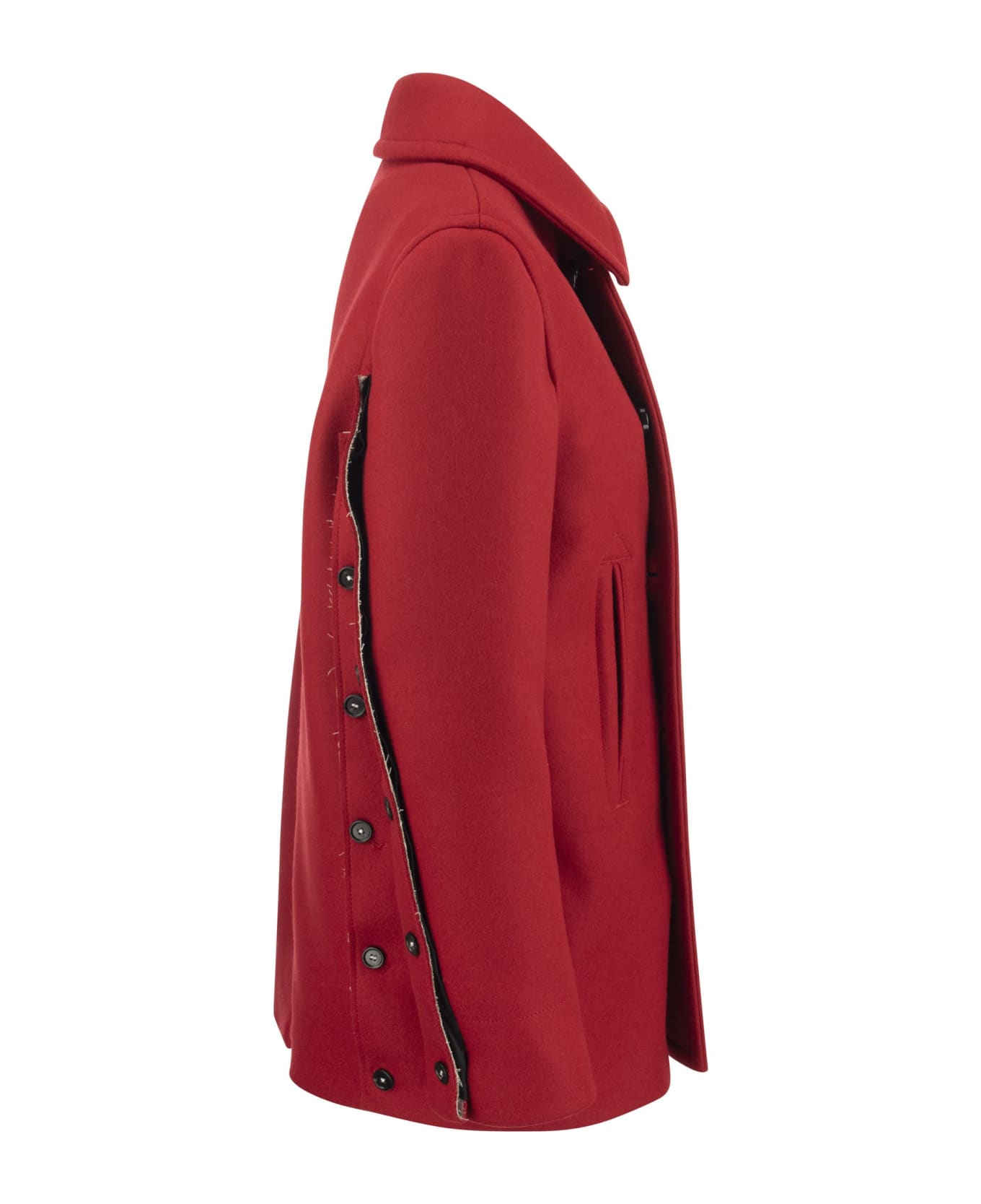 Marni Double-breasted Wool Coat - Red