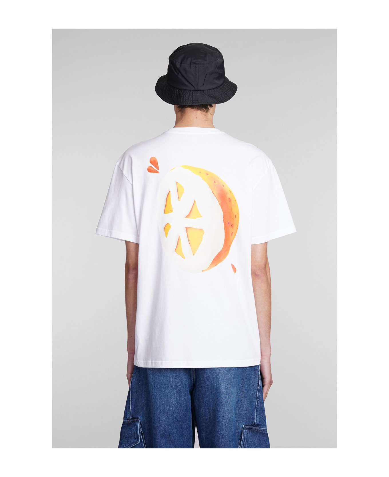 J.W. Anderson Orange Print Jwa Logo T-shirt - WHITE