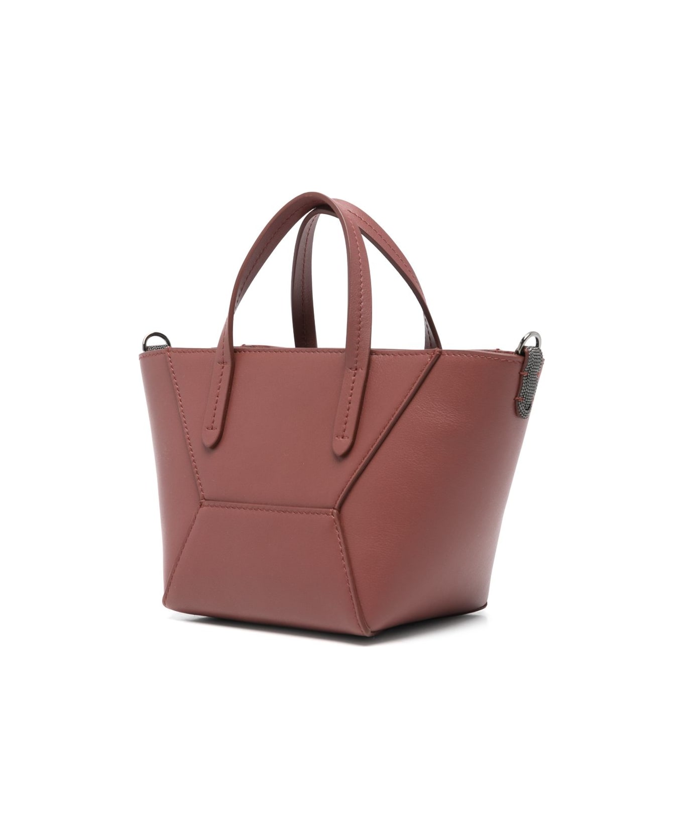 Brunello Cucinelli Leather Tote Bag - Red