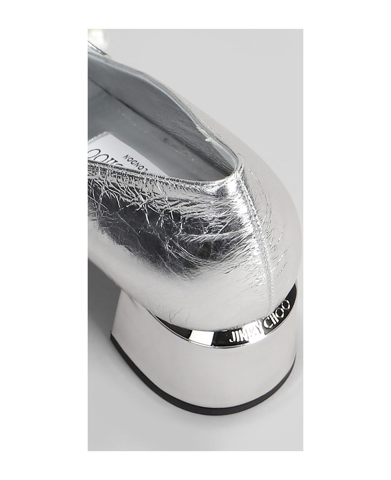Jimmy Choo Elisa 45 Pumps In Silver Leather - silver