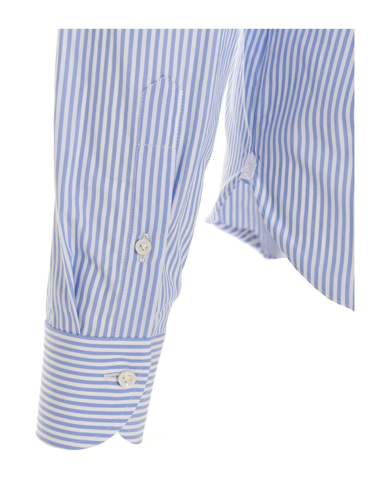 Borriello Napoli Striped Shirt - Light Blue