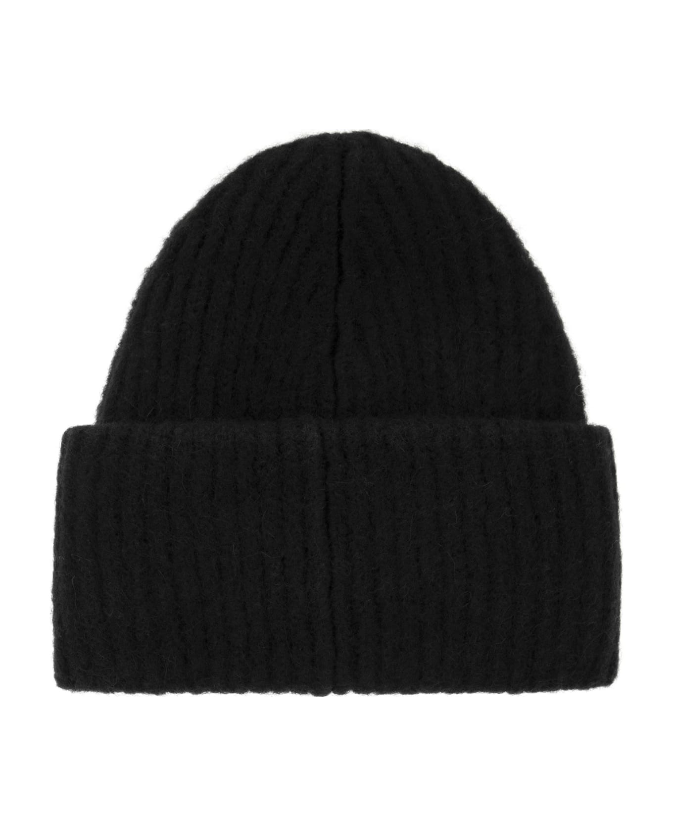 MC2 Saint Barth Alpaca And Wool Blend Cap - Black 帽子