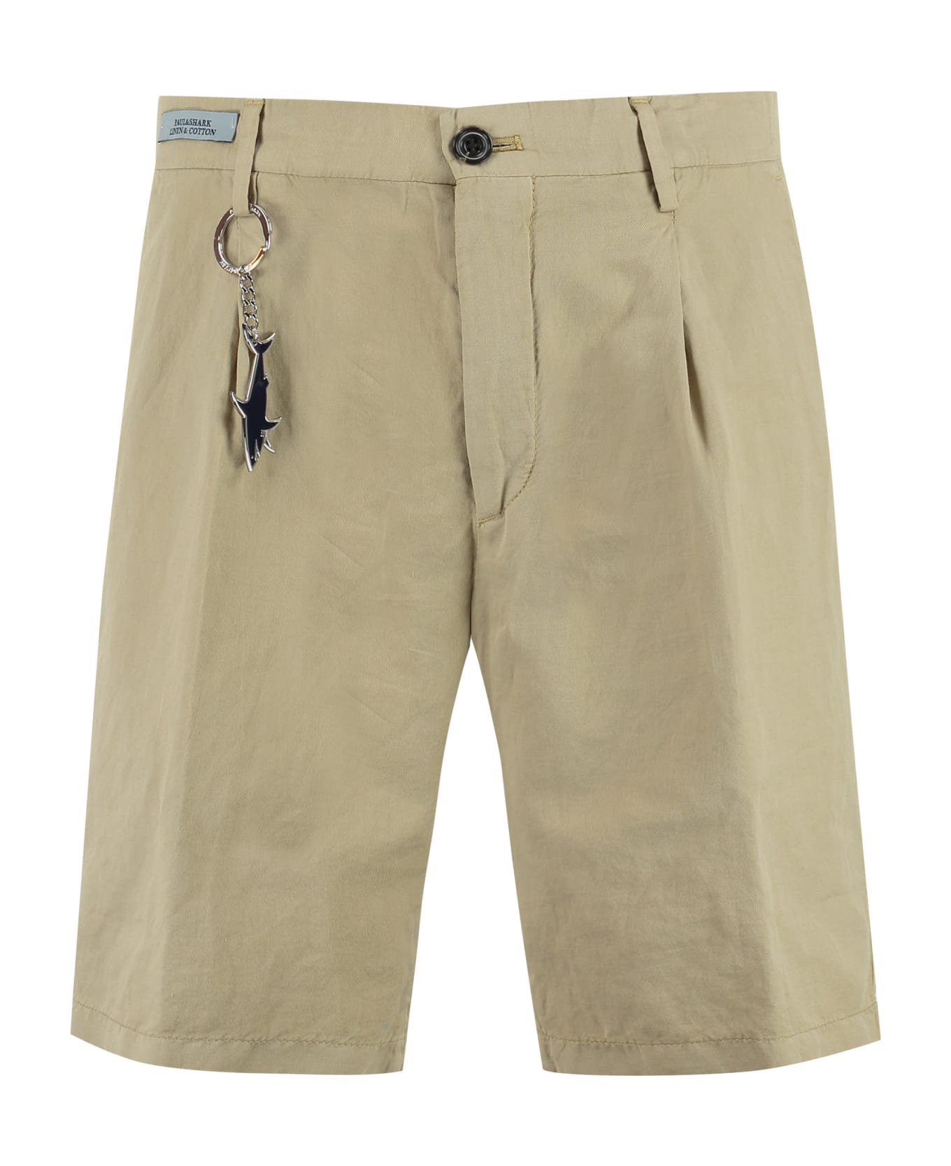 Paul&Shark Cotton And Linen Bermuda-shorts - Beige