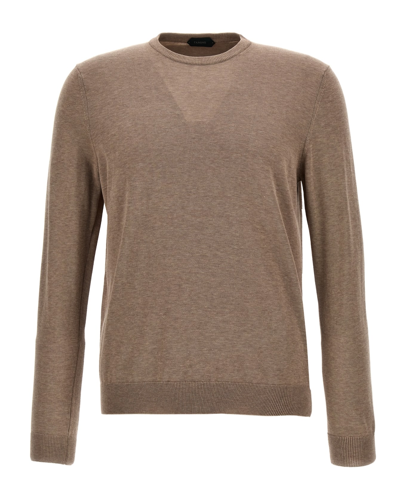 Zanone Cotton Crepe Sweater - Beige