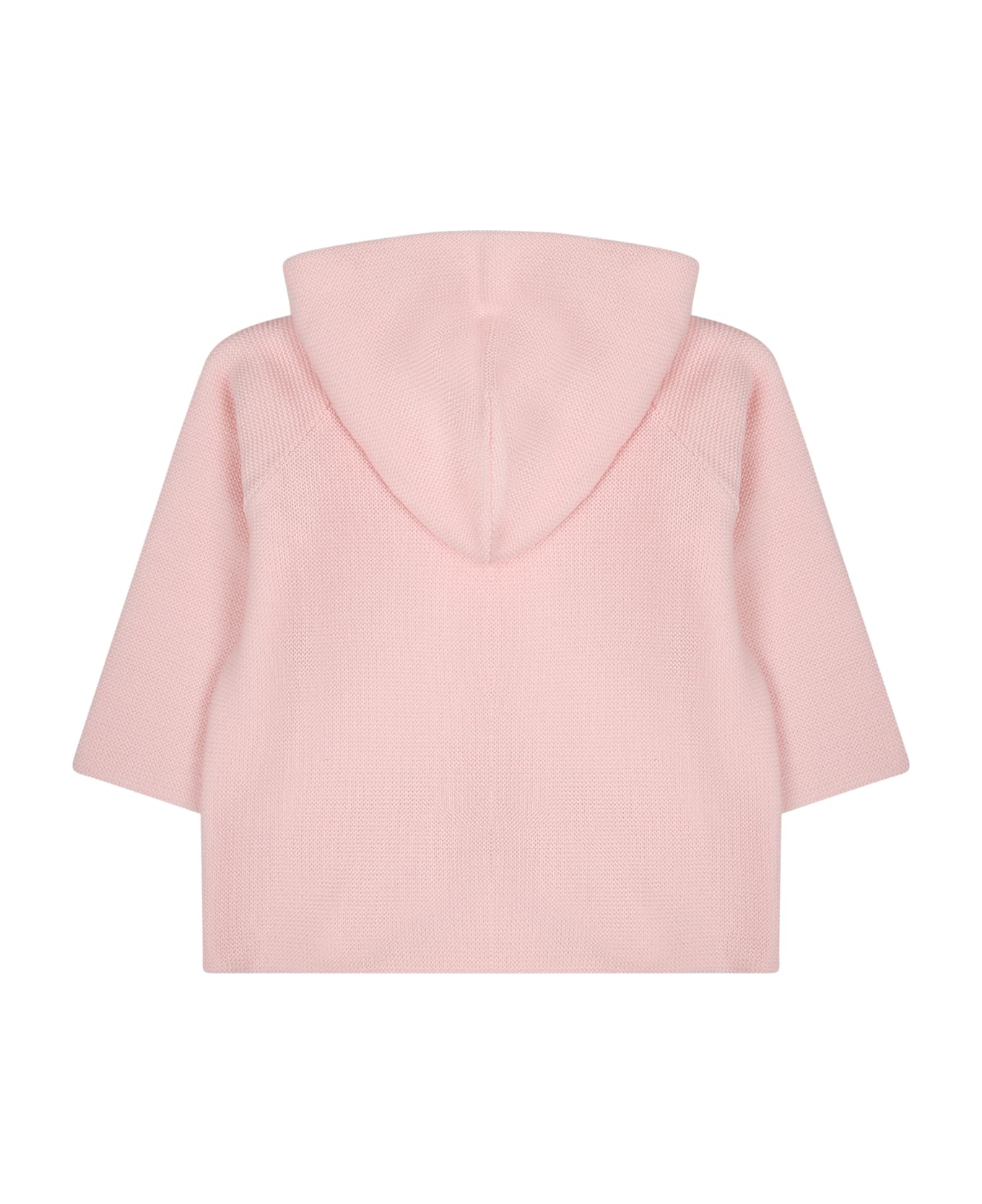 Little Bear Pink Coat For Baby Girl - Pink コート＆ジャケット