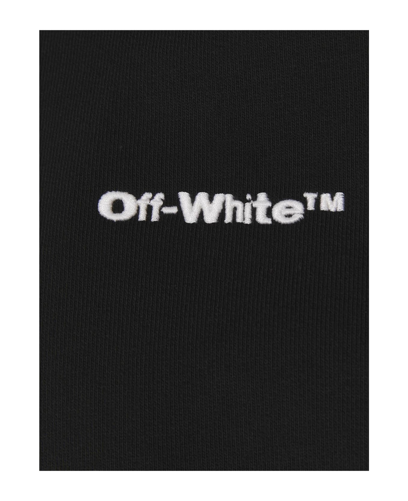 Off-White Logo Embroidery Hooded Dress - White/Black