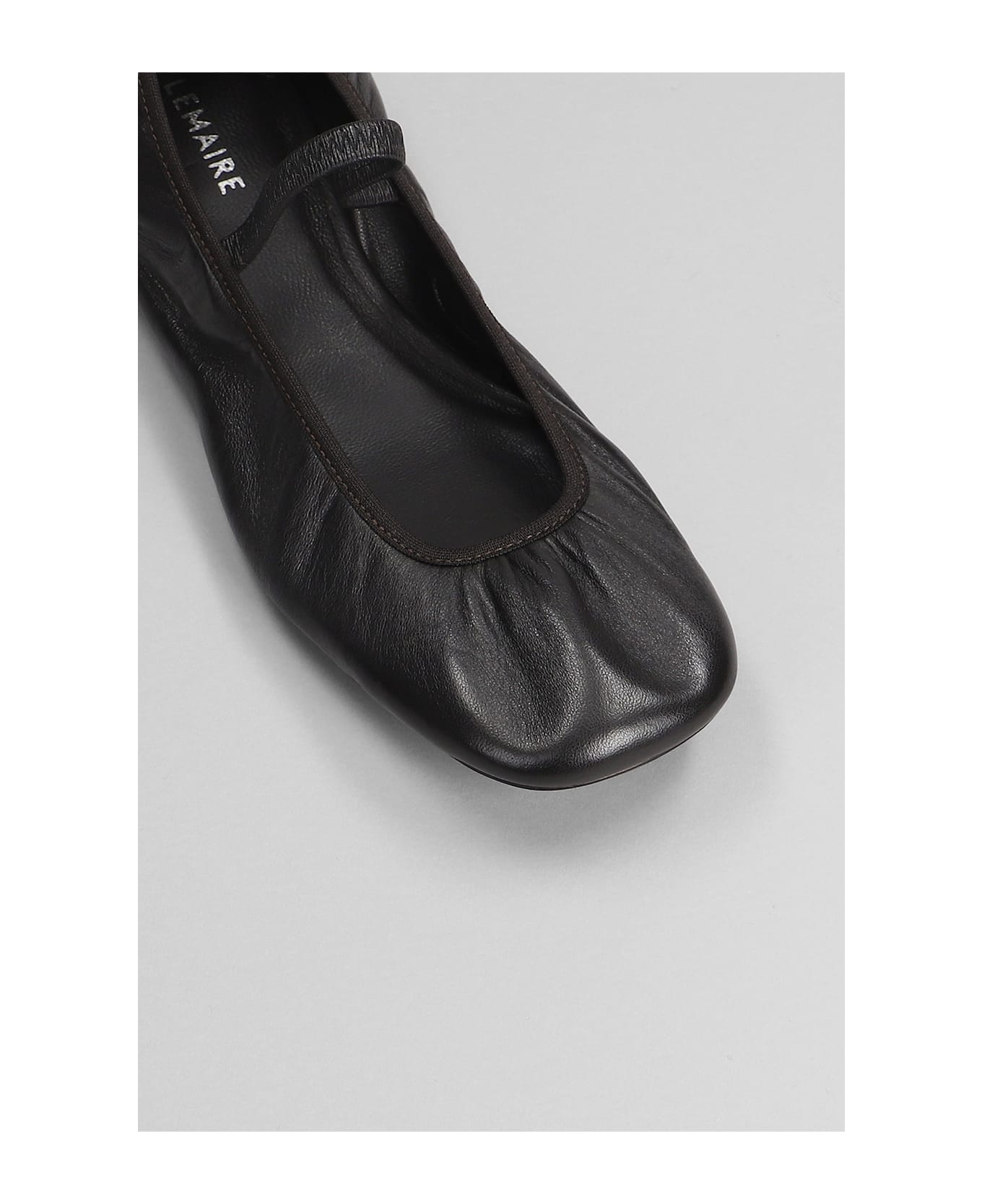 Lemaire Ballet Flats In Brown Leather - brown