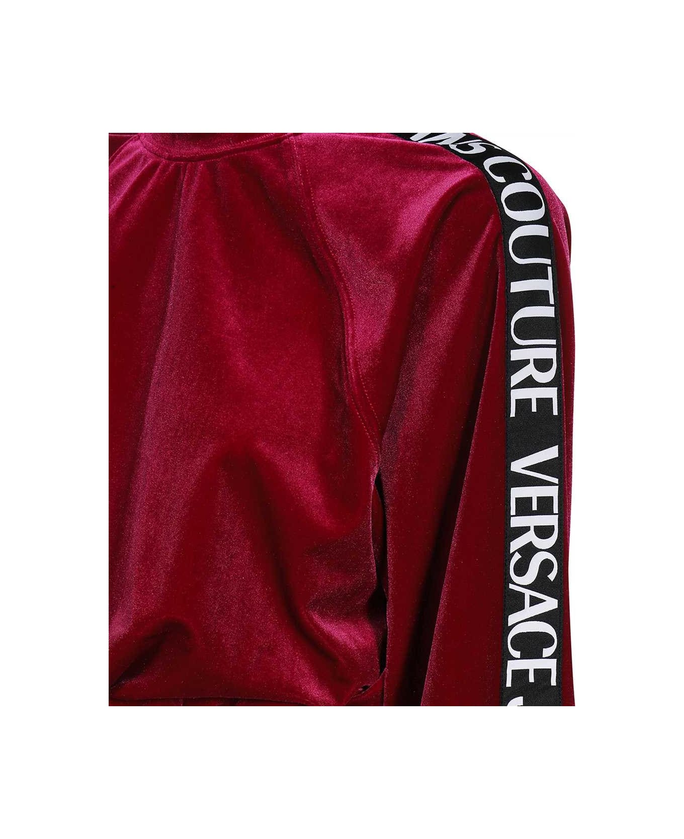 Versace Jeans Couture Cropped Sweatshirt - Burgundy