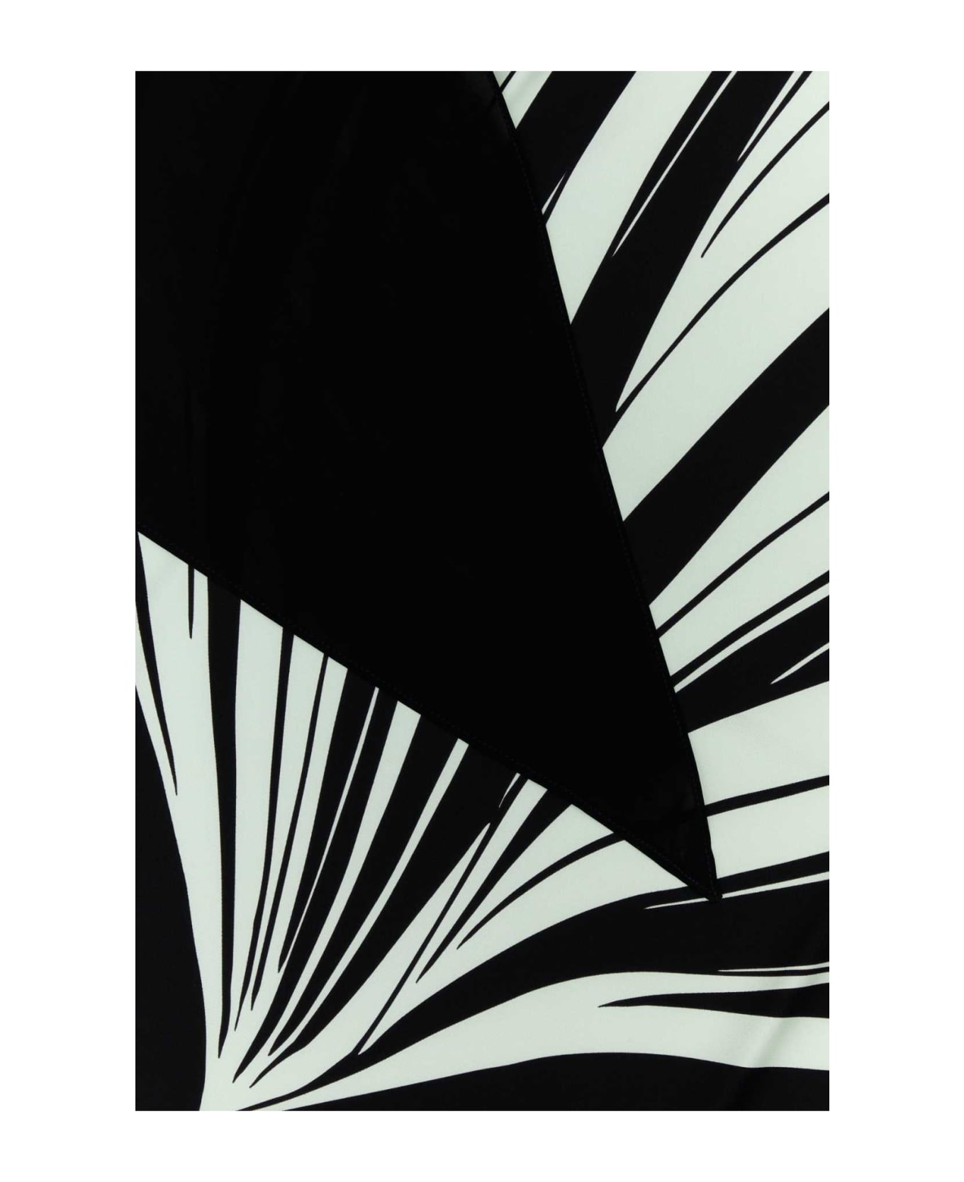 Bottega Veneta Printed Silk Foulard - BLACK