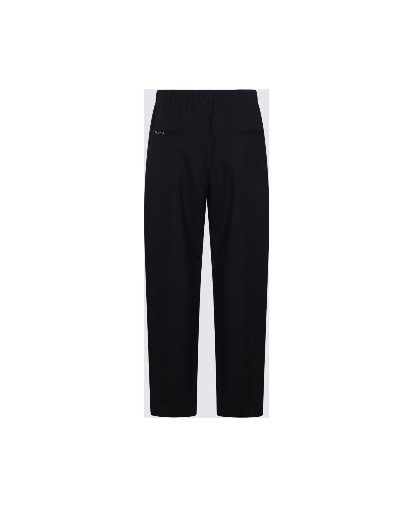 Marni Black Cotton Pants - BLUBLACK