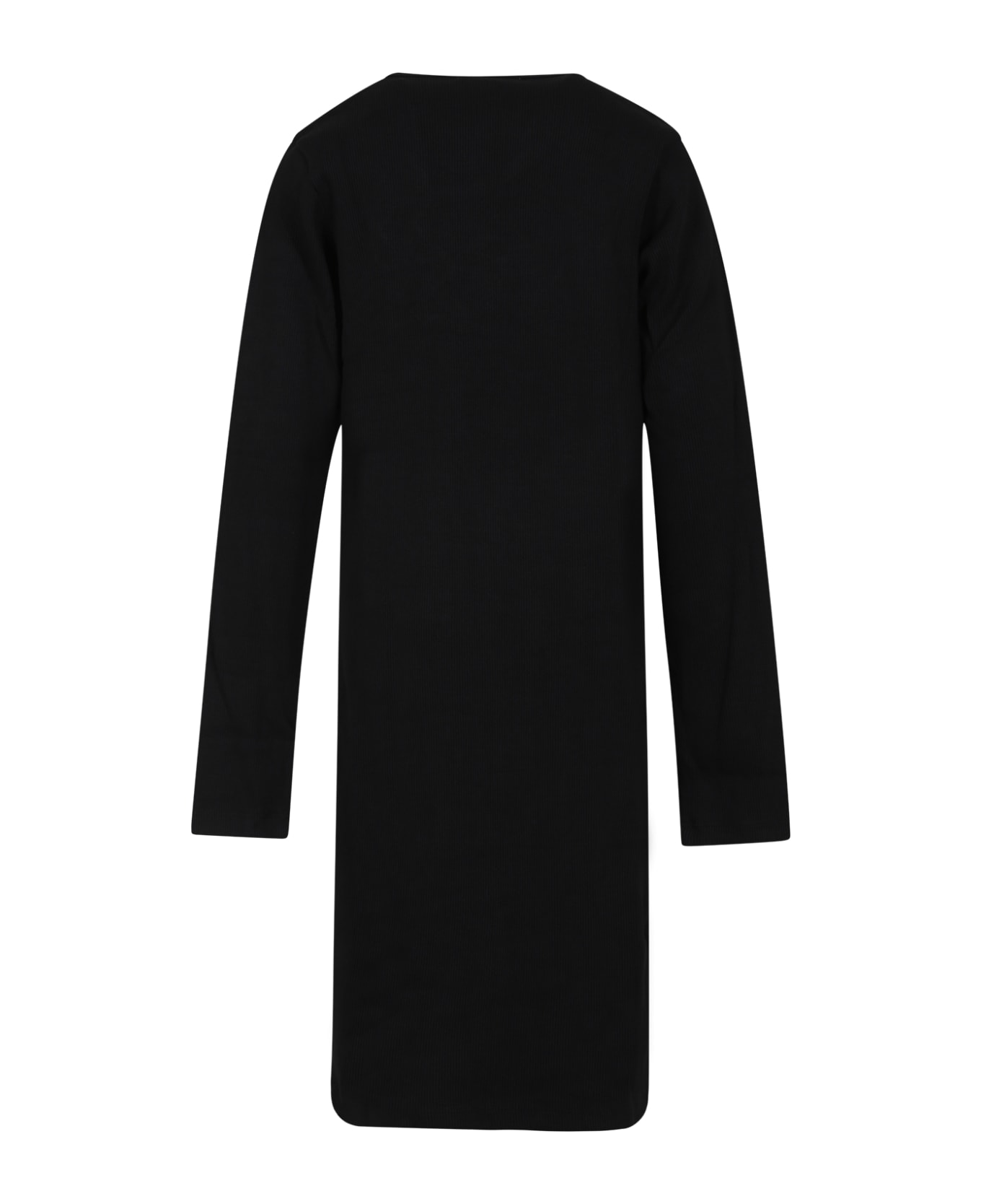 Calvin Klein Black Dress For Girl Wih Logo - Black ワンピース＆ドレス