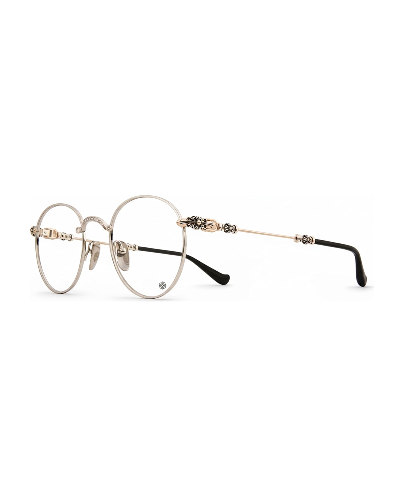 Chrome Hearts Bubba-a - Shiny Silver / Gold Plated Rx Glasses - antique gold