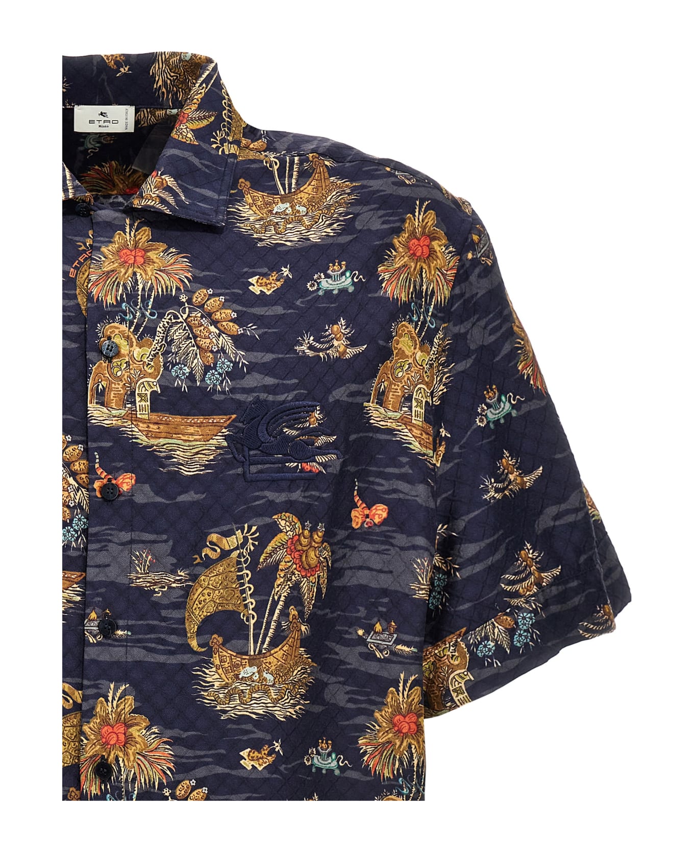 Etro Embroidered Logo Print Shirt - Multicolor