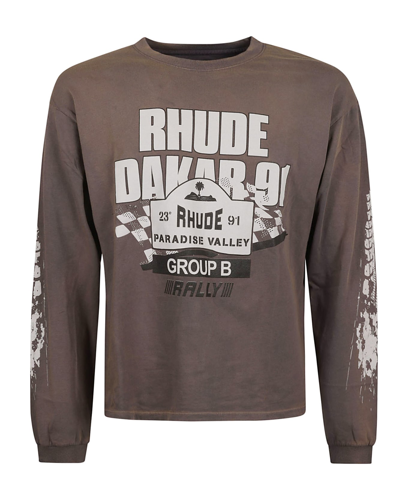 Rhude Logo Print Sweatshirt - Vintage Grey