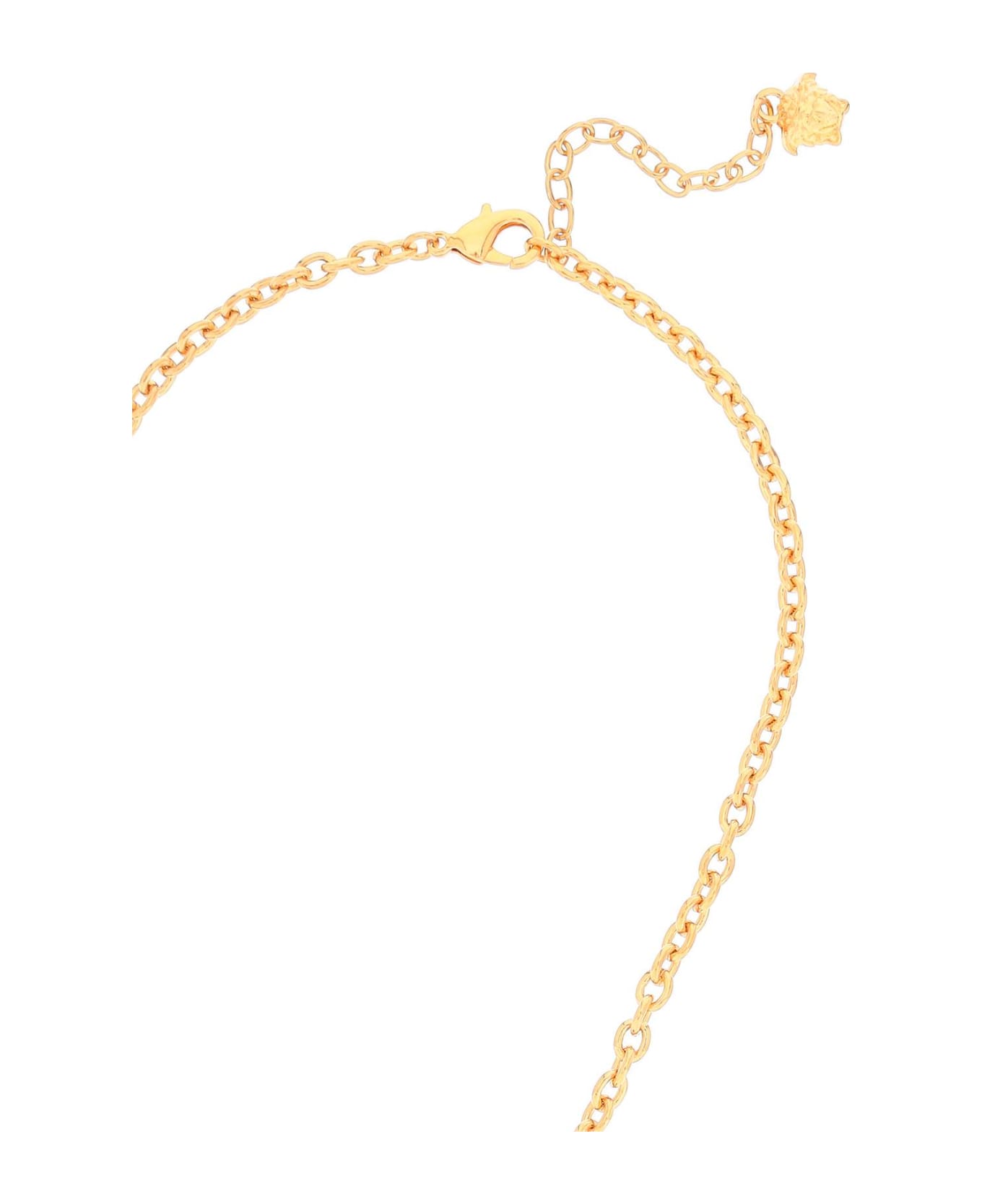 Versace La Medusa Necklace With Crystals - CRYSTAL VERSACE GOLD (Gold)
