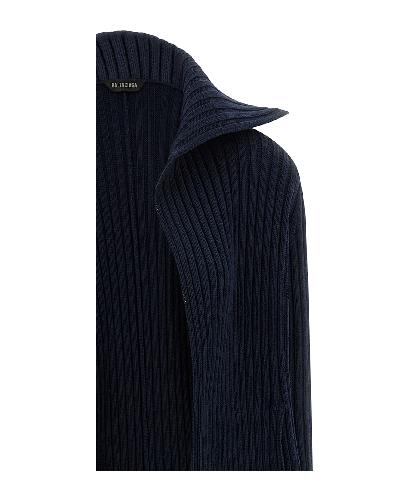 Balenciaga Ribbed Cardigan - Blue