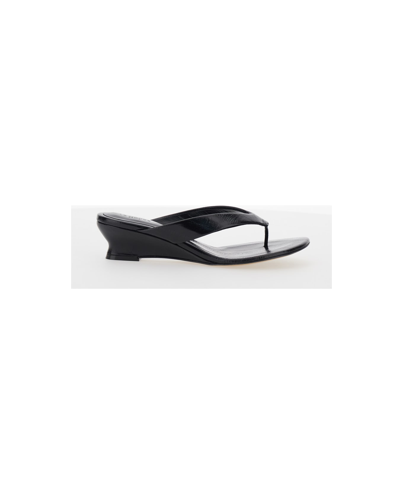 Le Monde Beryl Micro Wedge Thong Sandal - Black