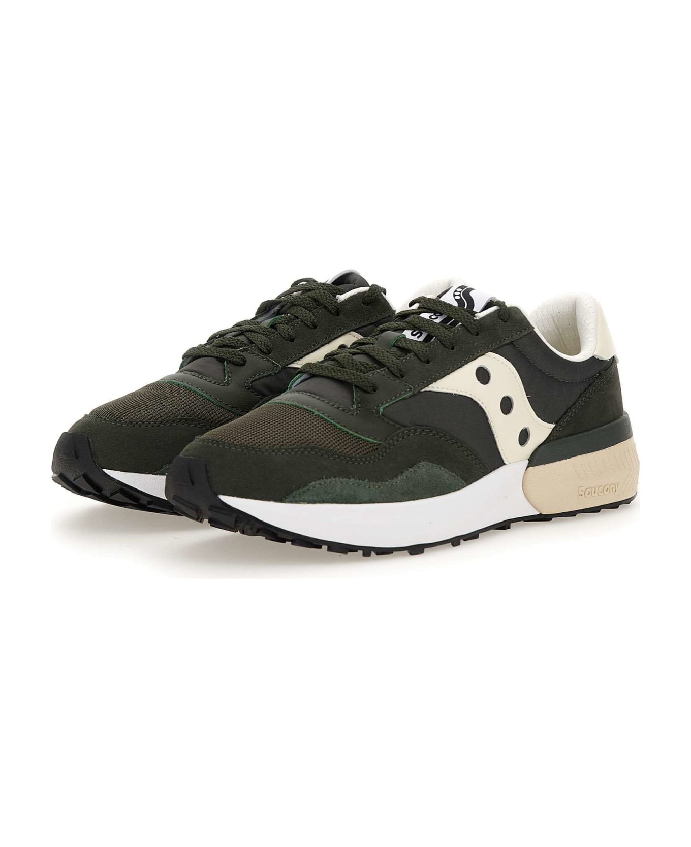 Saucony "jazz Nxt" Sneakers Leather And Fabric - GREEN