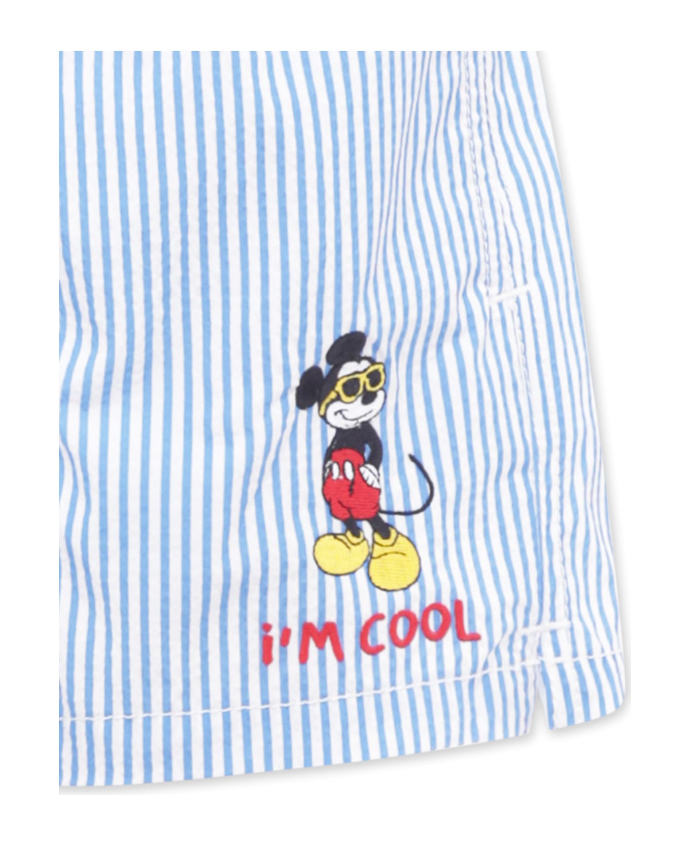MC2 Saint Barth Light Blue Swim Shorts For Boy With Mickey Mouse - Light Blue