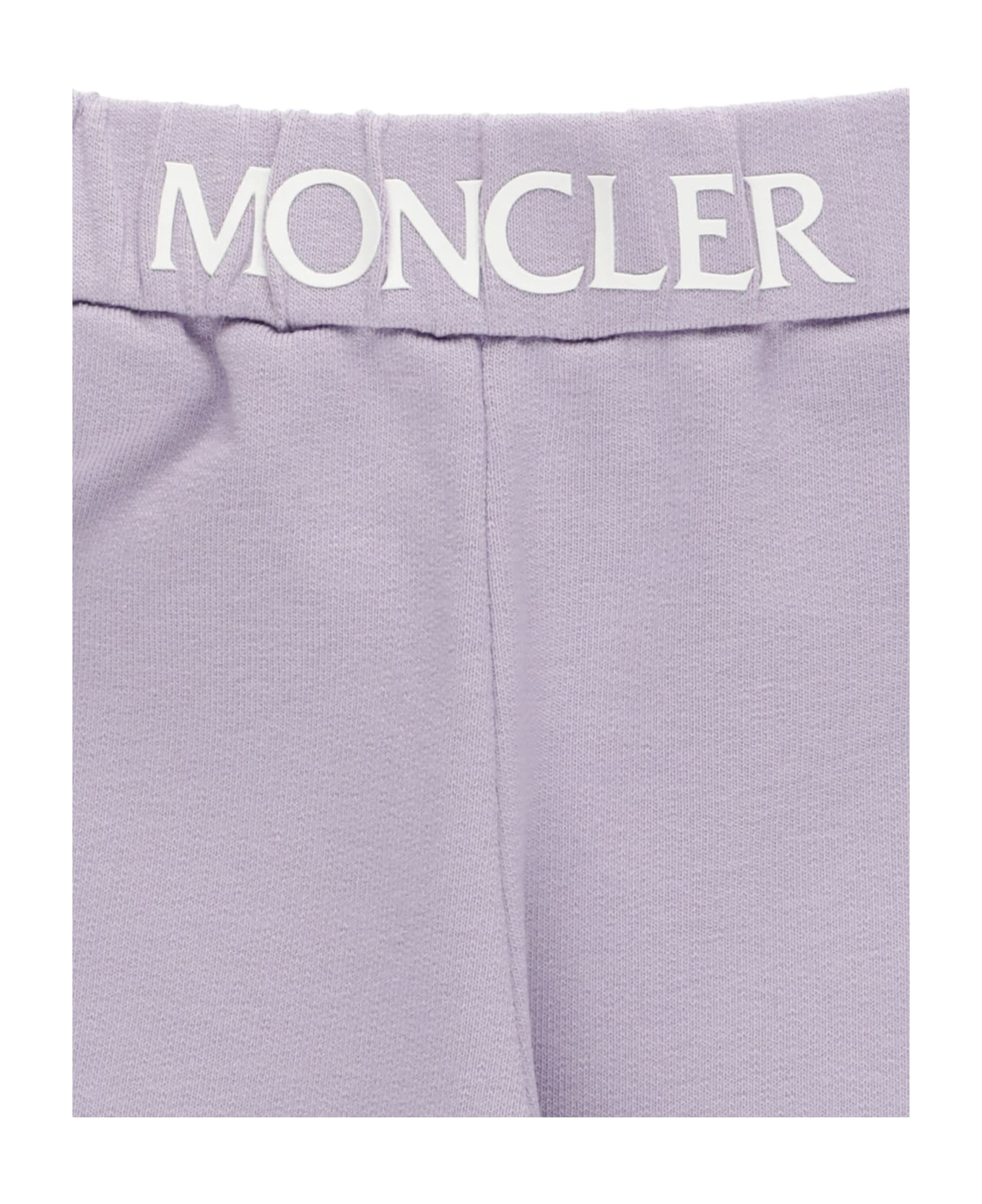 Moncler Shorts With Logo - Violet