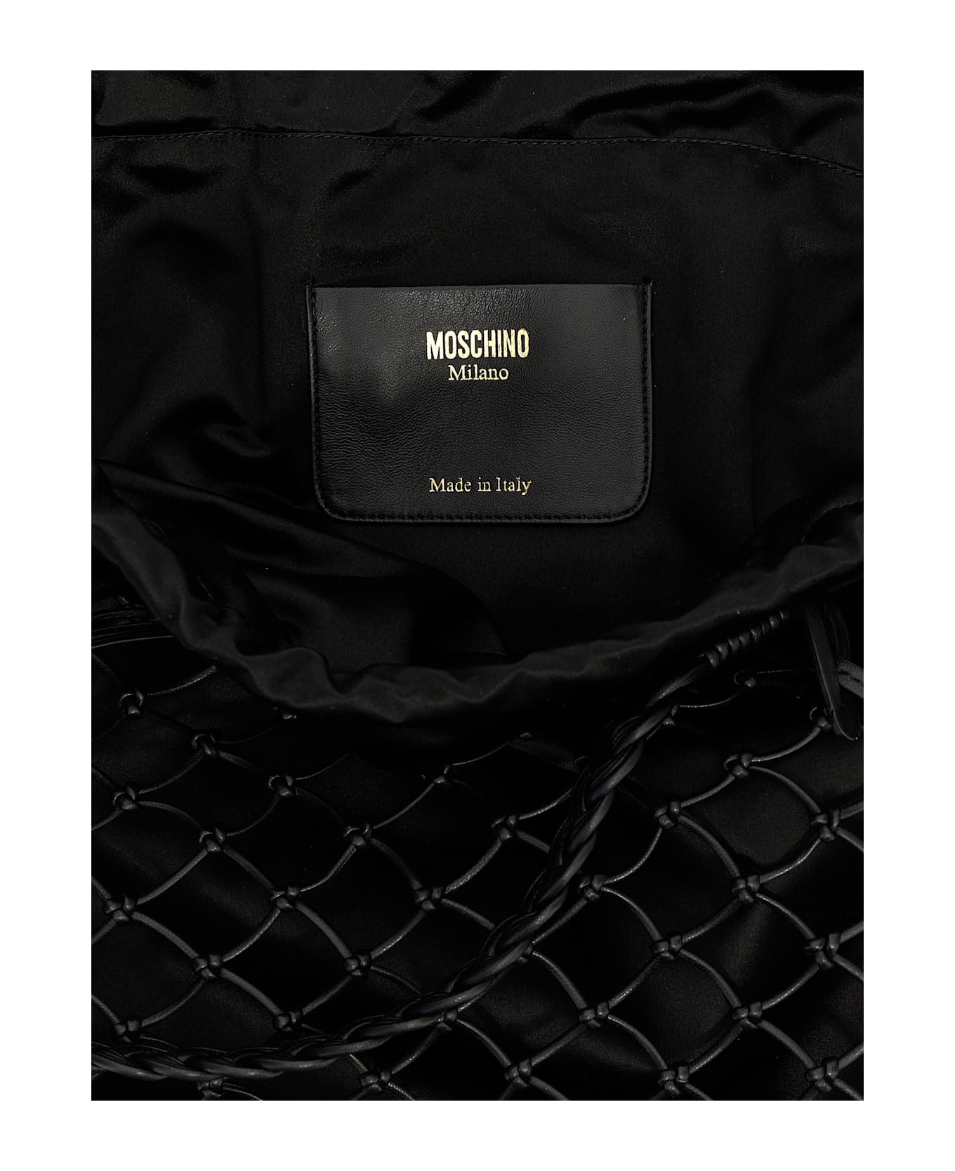 Moschino Woven Nappa Leather Shopping Bag | italist, ALWAYS Moschino Woven Nappa Leather Shopping Bag | italist, ALWAYS