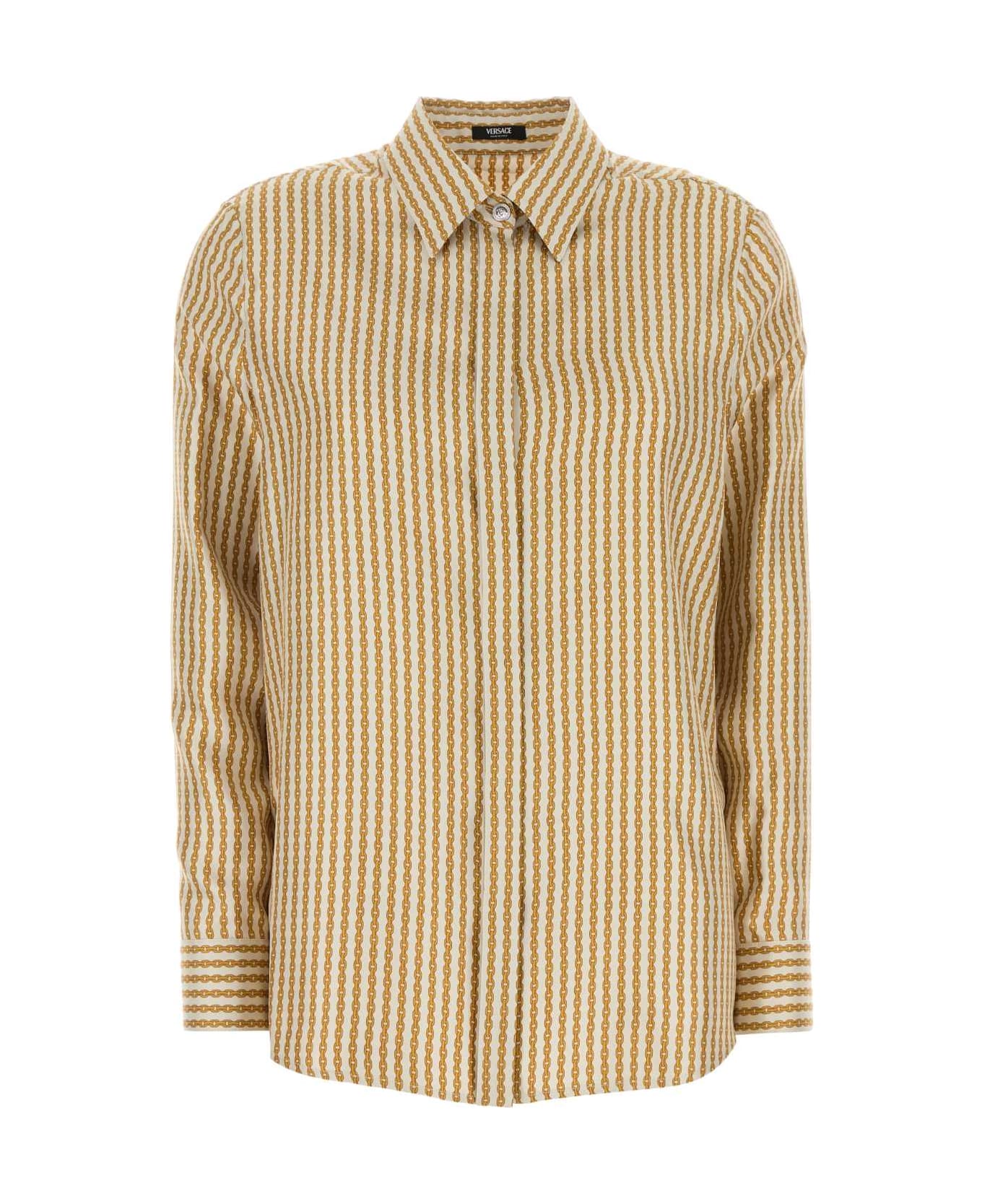 Versace Printed Silk Shirt - BONEGOLD