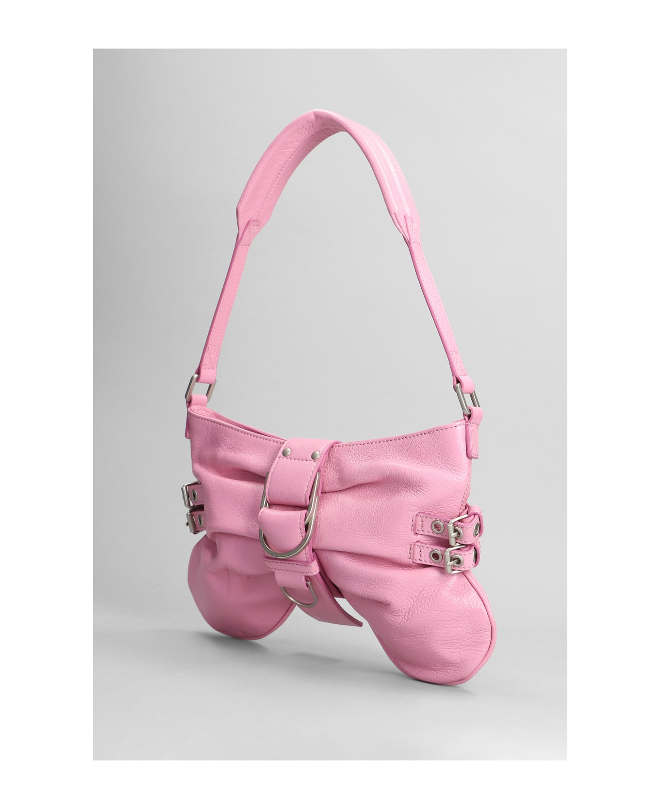 Blumarine Hand Bag In Rose-pink Leather - Pink