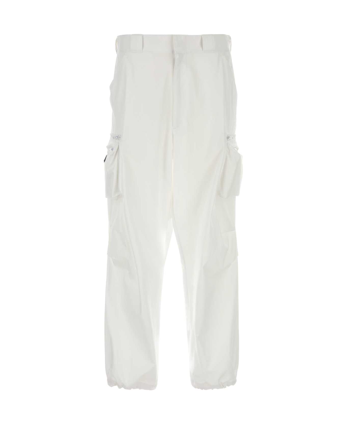 Prada White Cotton Cargo Pant - BIANCO