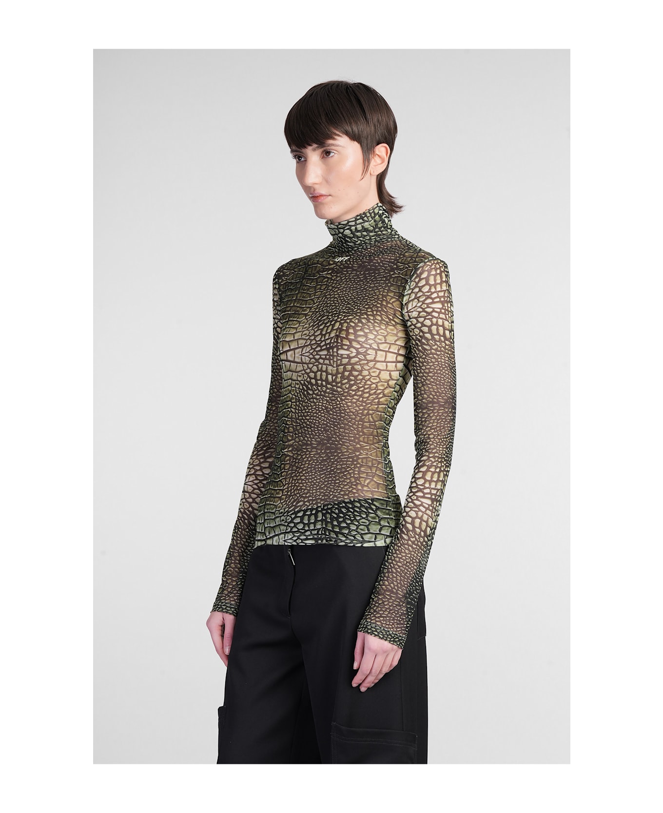 Off-White Topwear In Green Polyamide - green